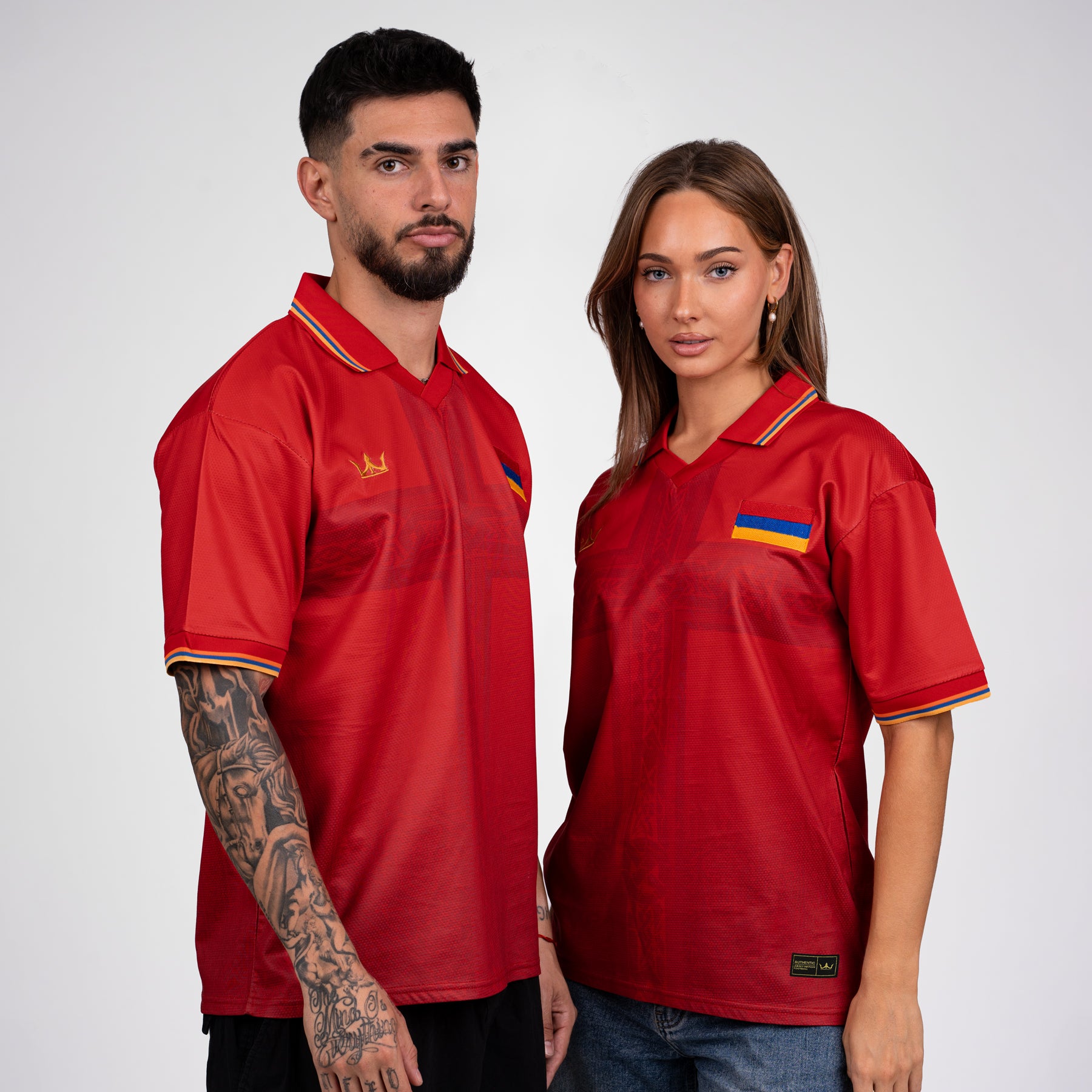 Armenia Heritage Retro Custom Football Jersey Womens World Shirt Couples