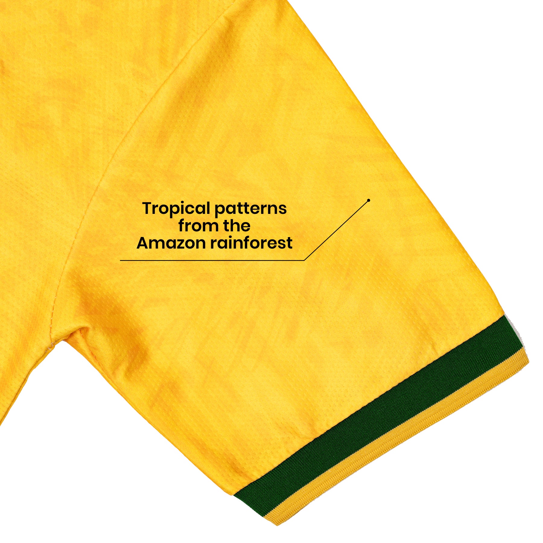 Brazil Heritage Retro Custom Football Jersey World Sleeves Details