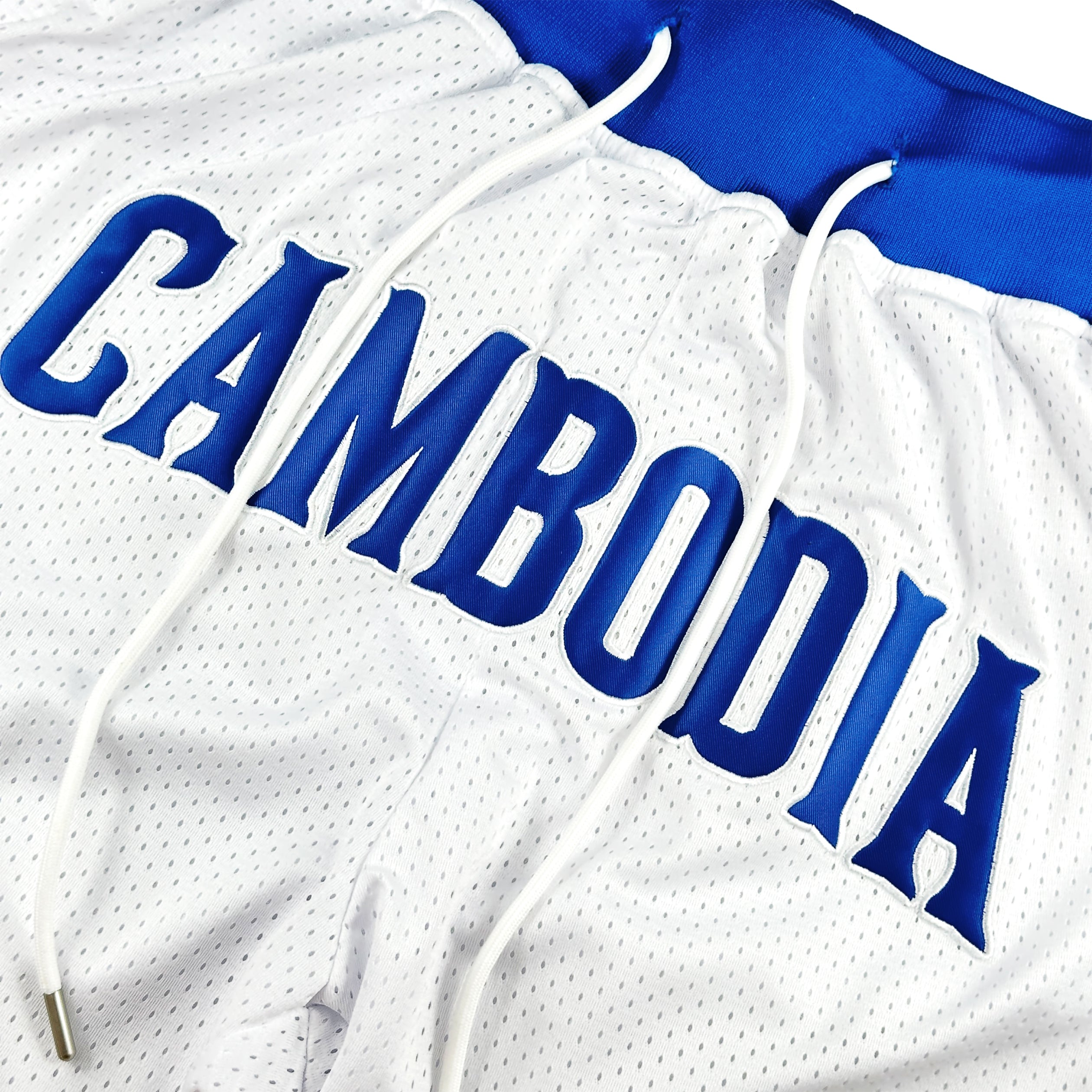 Cambodia White Basketball Shorts