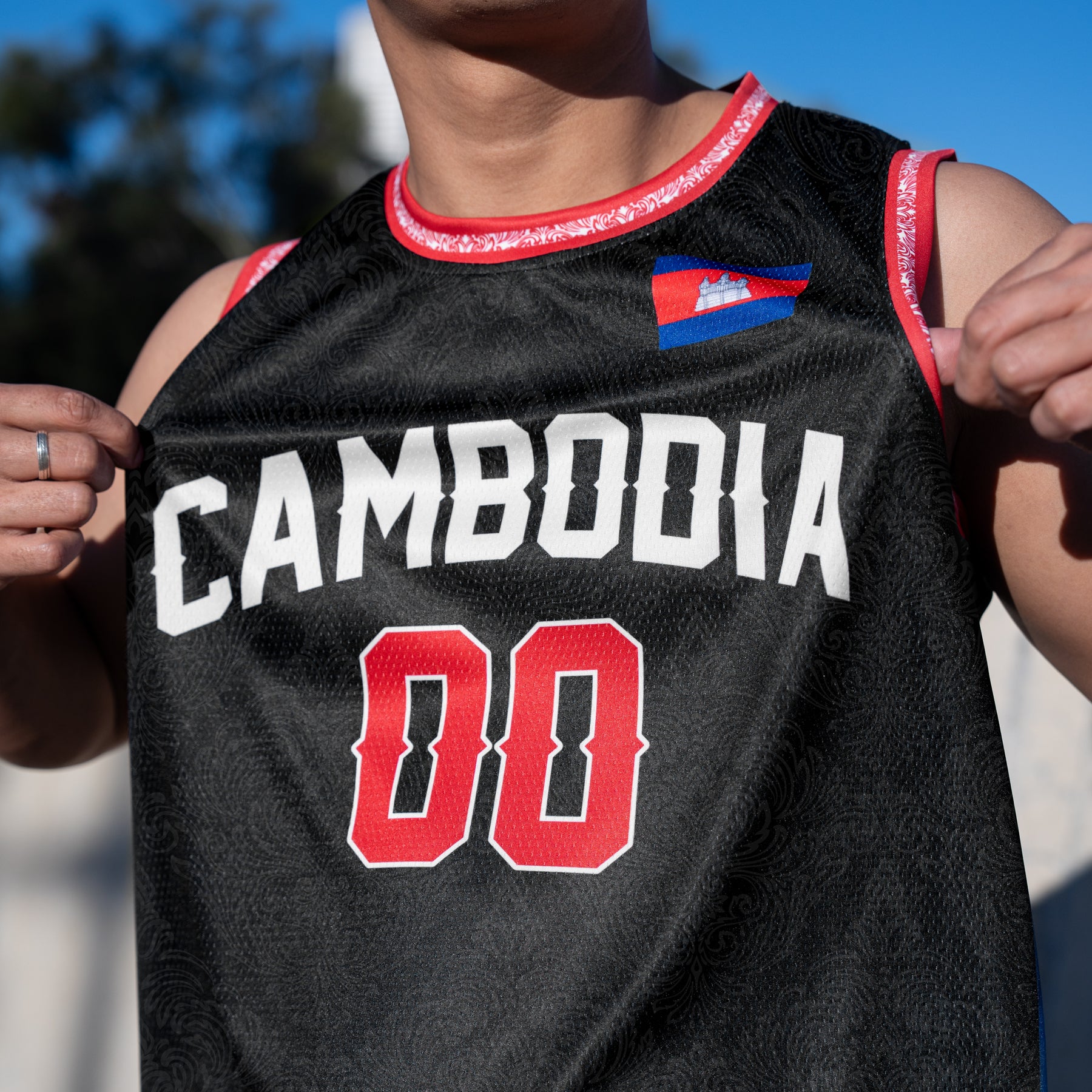 Cambodia Black Heritage Custom Basketball Jersey Model