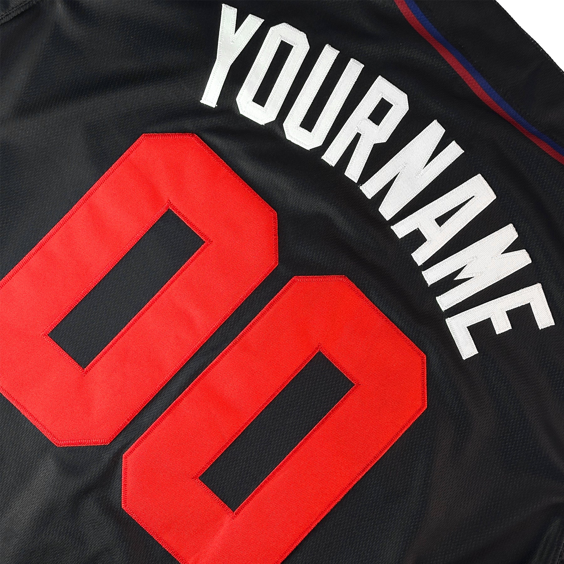 Cambodia Heritage Custom Black Baseball Jersey Closeup Back Customized