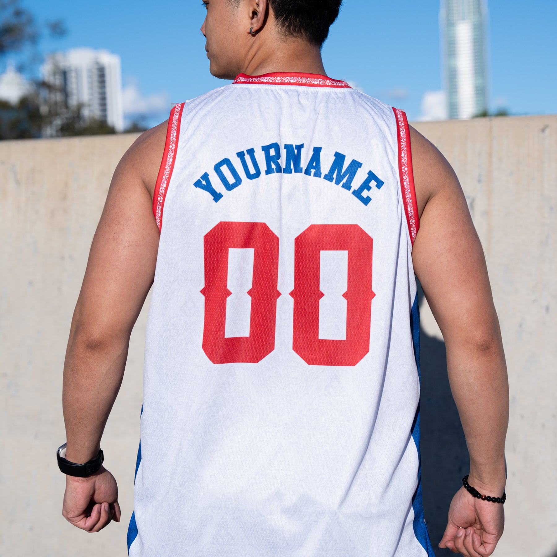 Cambodia Heritage White Custom Basketball Jersey Customized