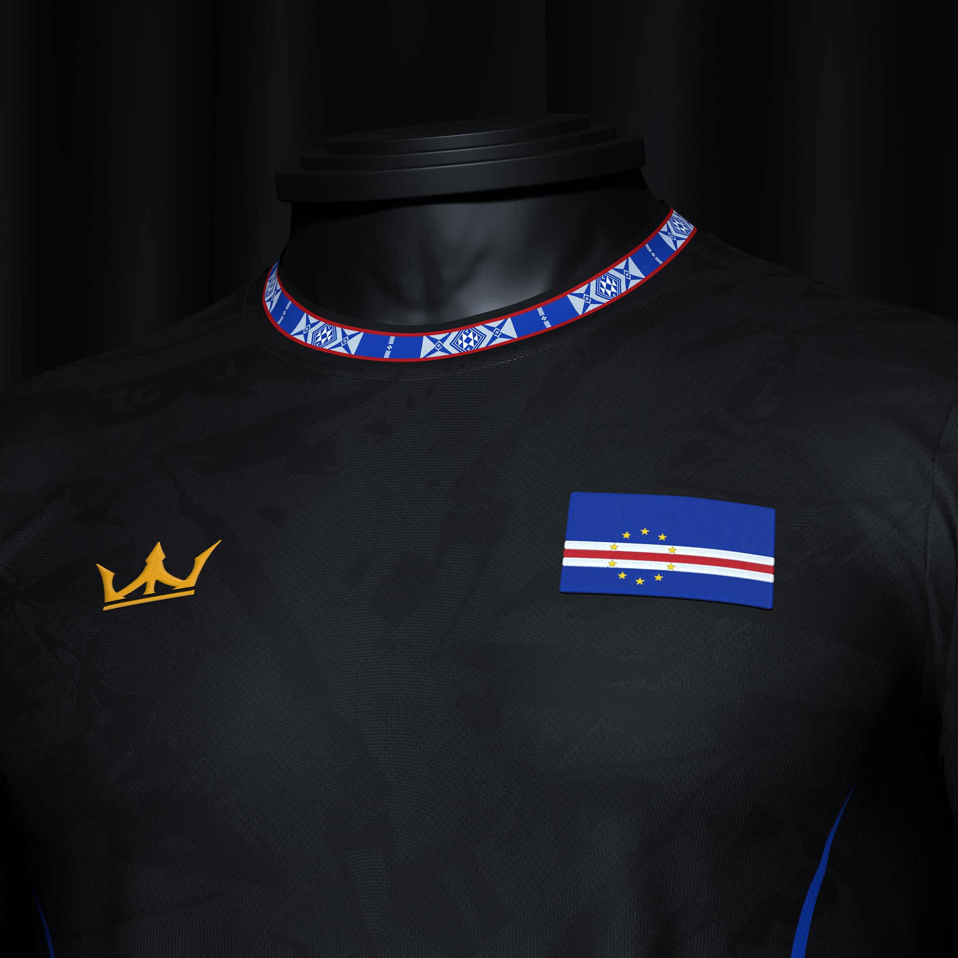 Cape Verde Heritage Custom Football Jersey Black