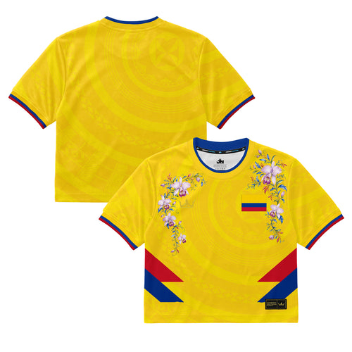 Colombia Heritage Cropped Floral Soccer Jersey