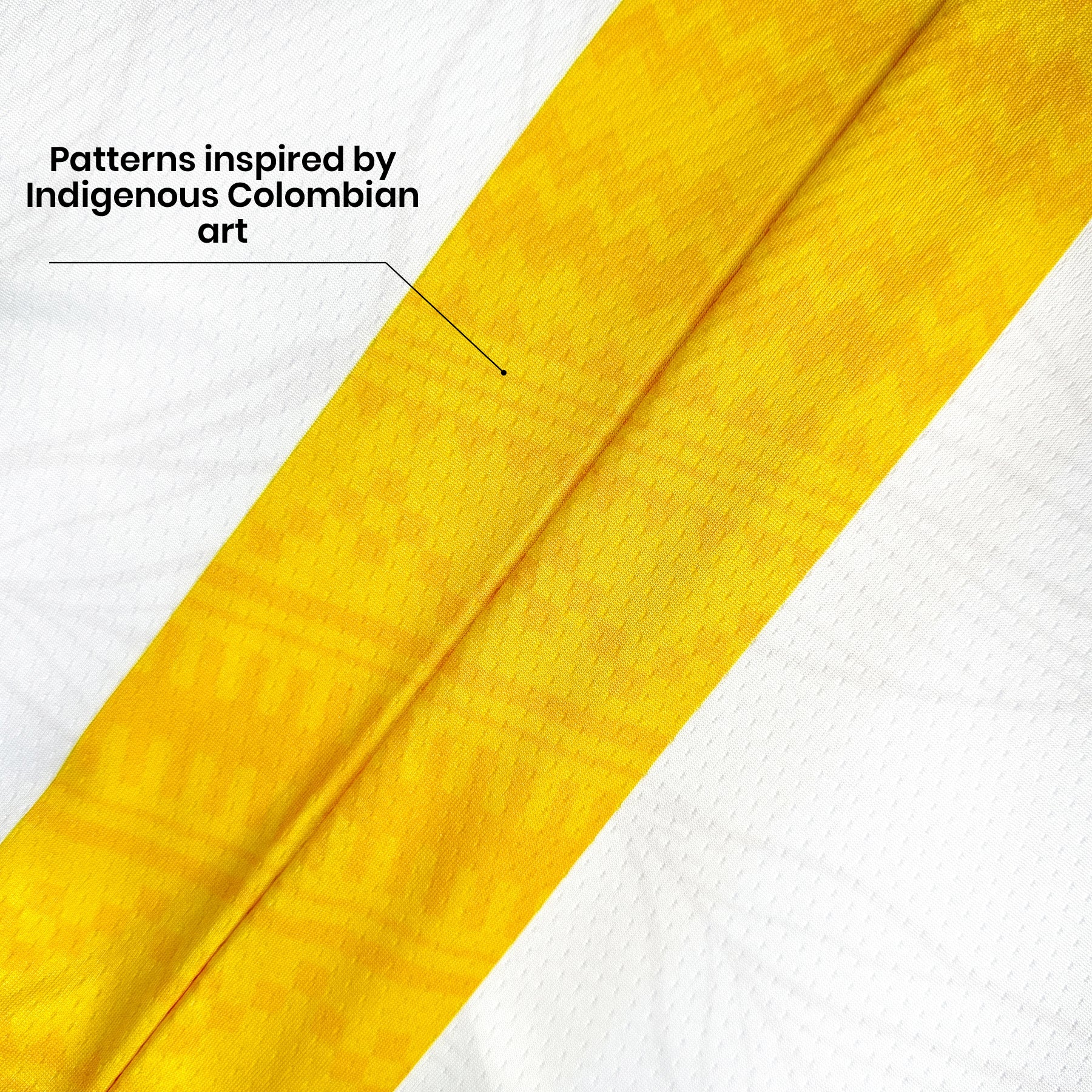 Colombia Heritage Custom Basketball White Jersey Closeups Sleeves