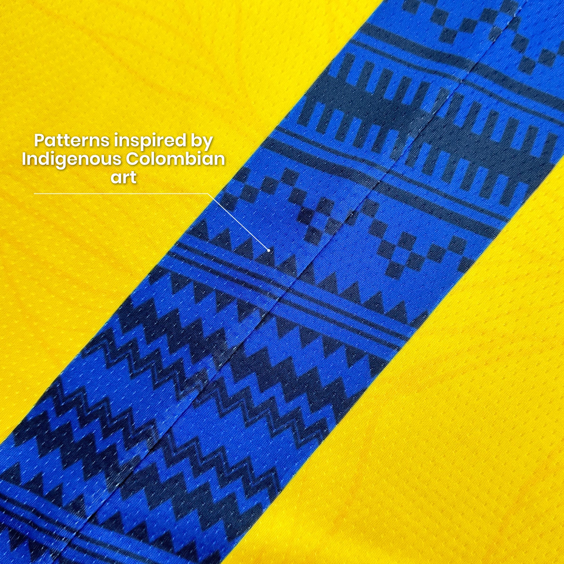 Colombia Heritage Custom Basketball Yellow Jersey Closeup Sides