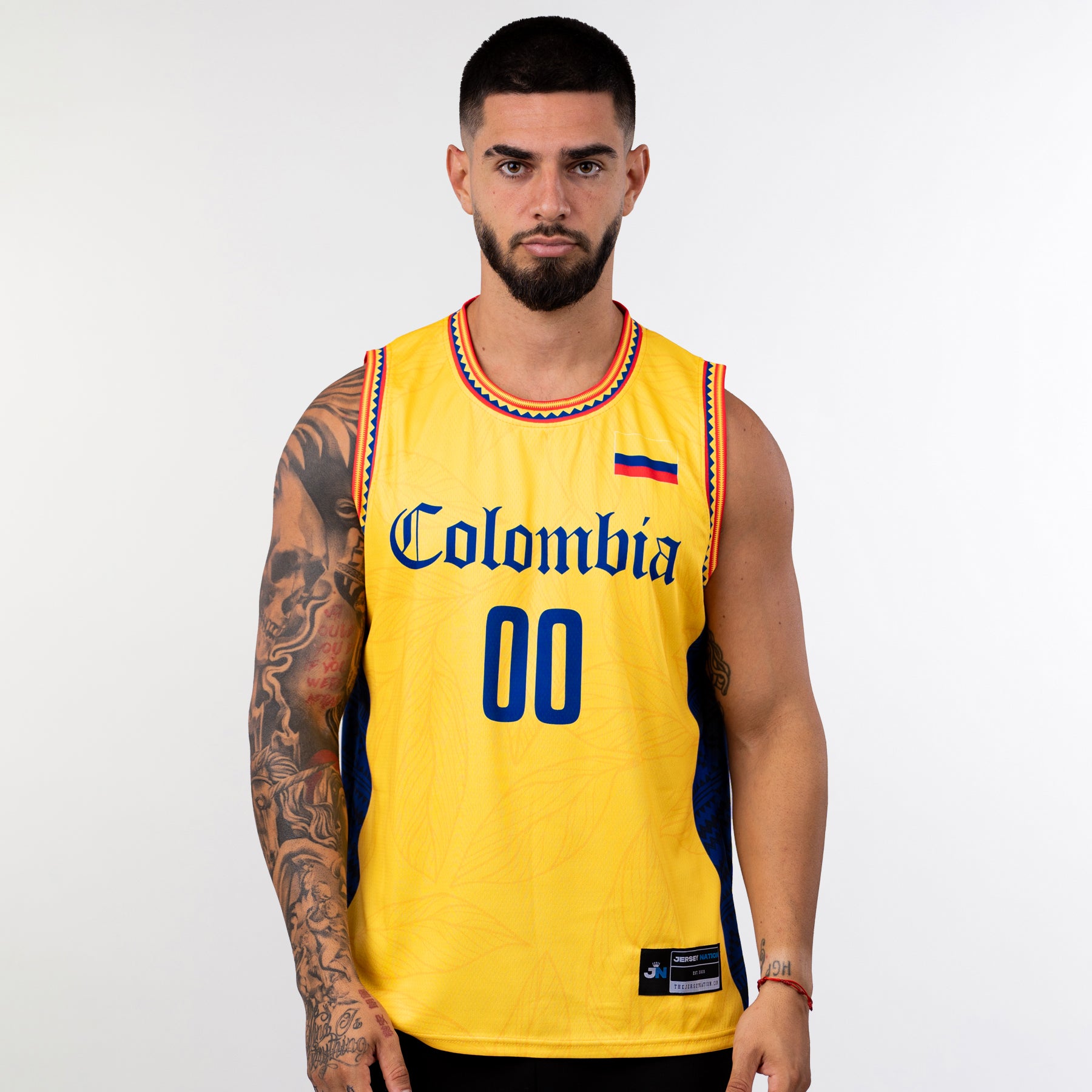 Colombia Heritage Yellow Custom Basketball Jersey