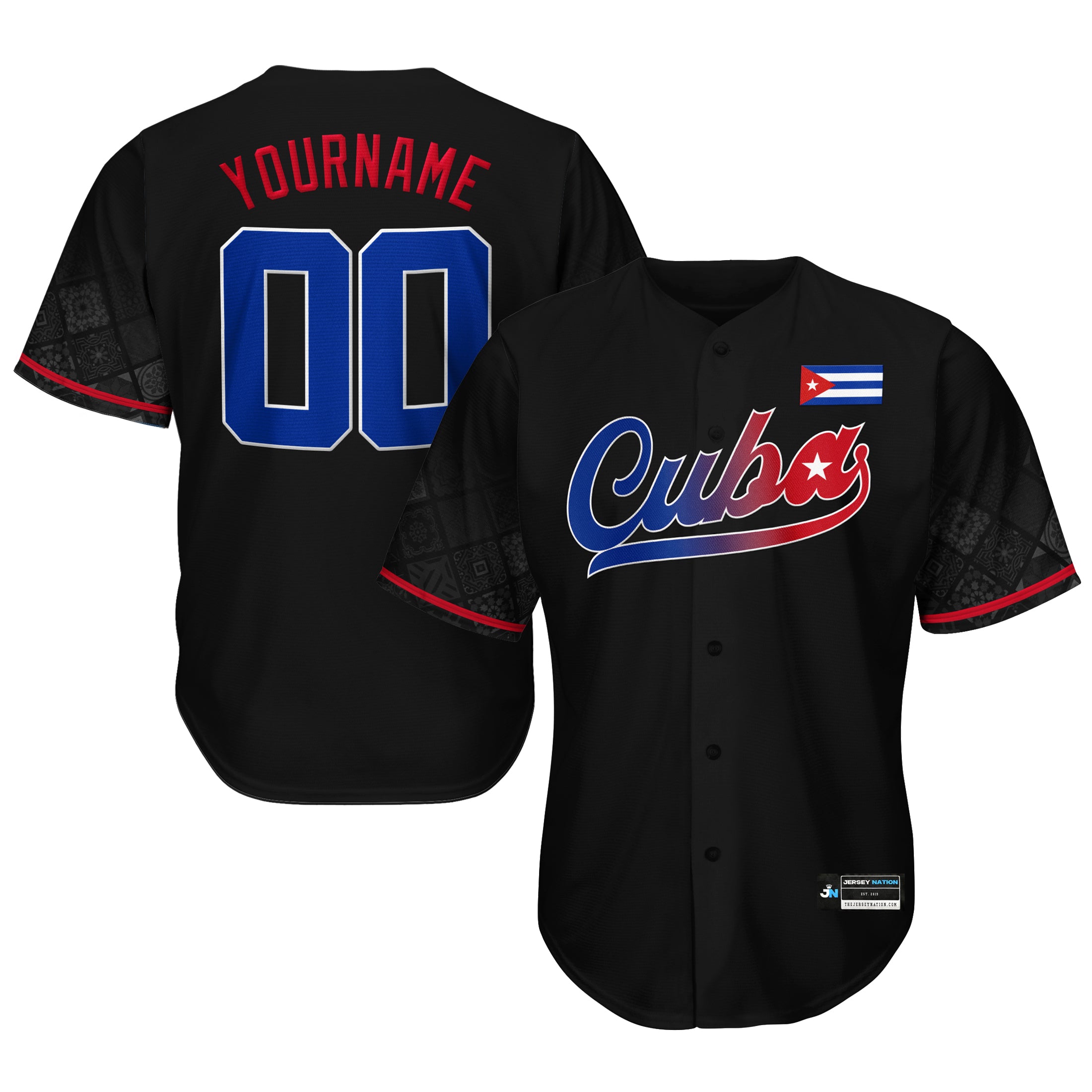Cuba Heritage Custom Black Baseball Jersey