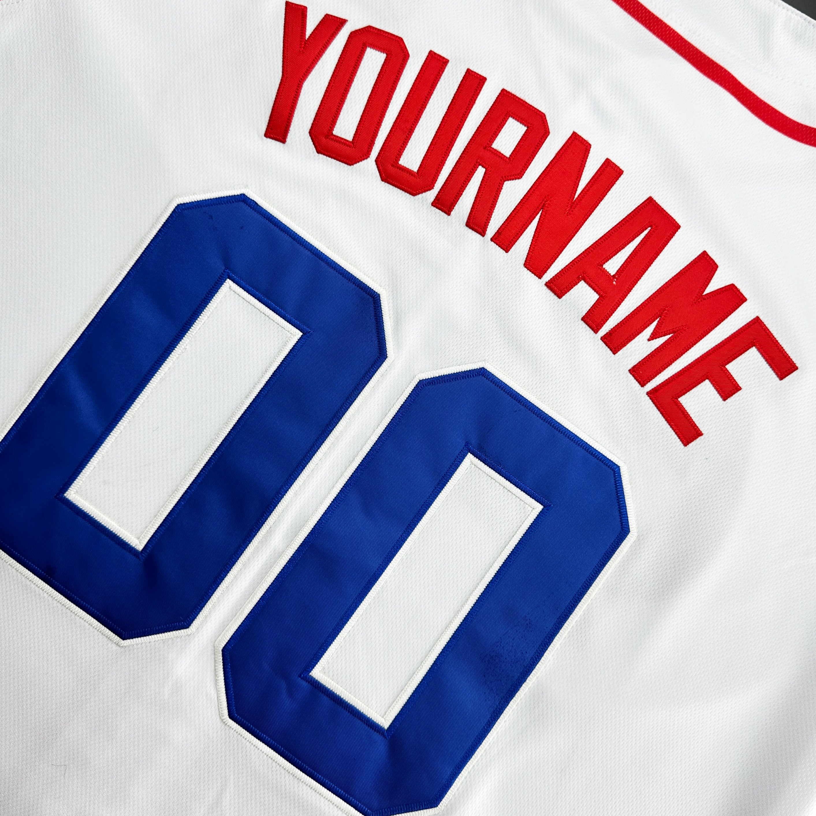 Cuba Heritage Custom White Baseball Jersey Embroidered Back Customized