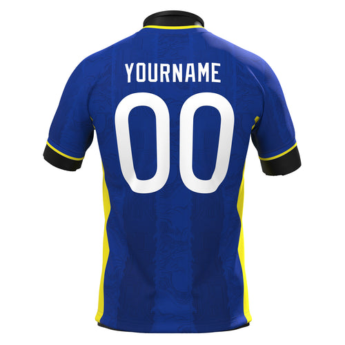 Curaçao Heritage Custom Football Jersey Blue Customized