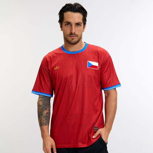 Czech Republic Heritage Custom Red Football Jersey Soccer World Shirt