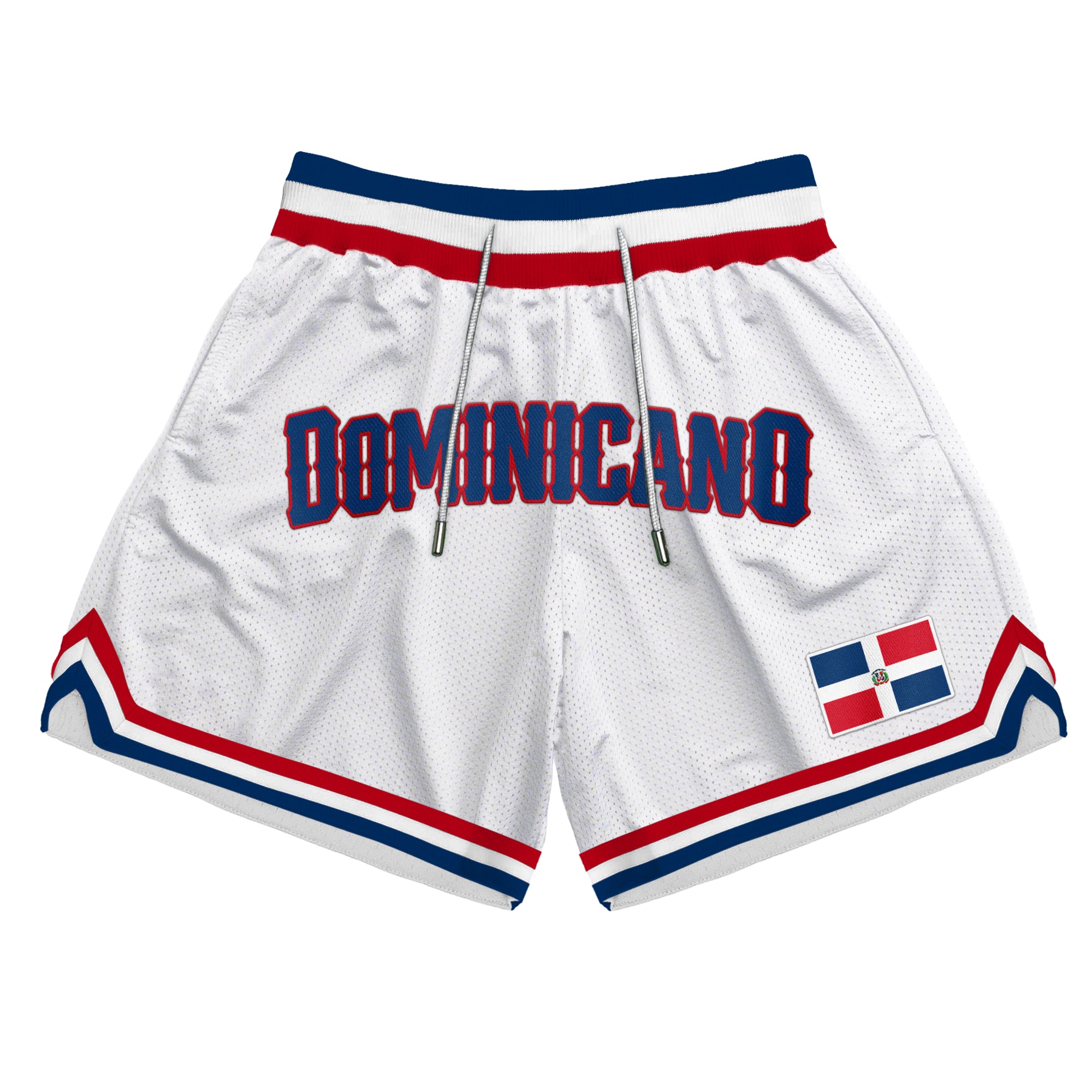 Dominican Republic White Basketball Shorts