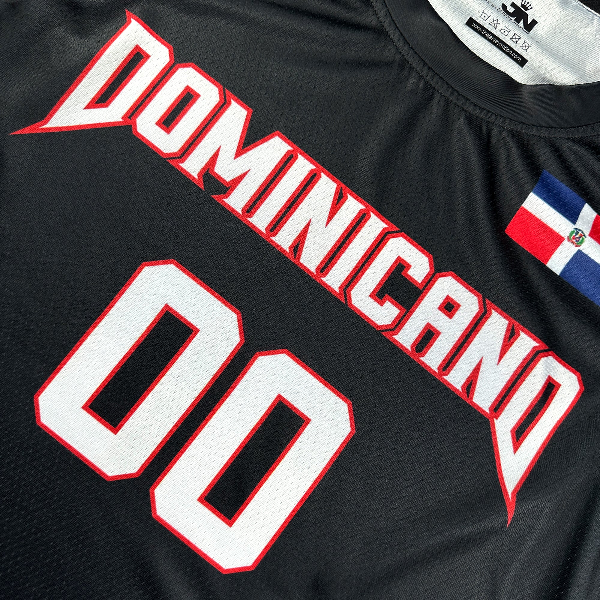 Dominican Republic Black Custom Basketball Jersey