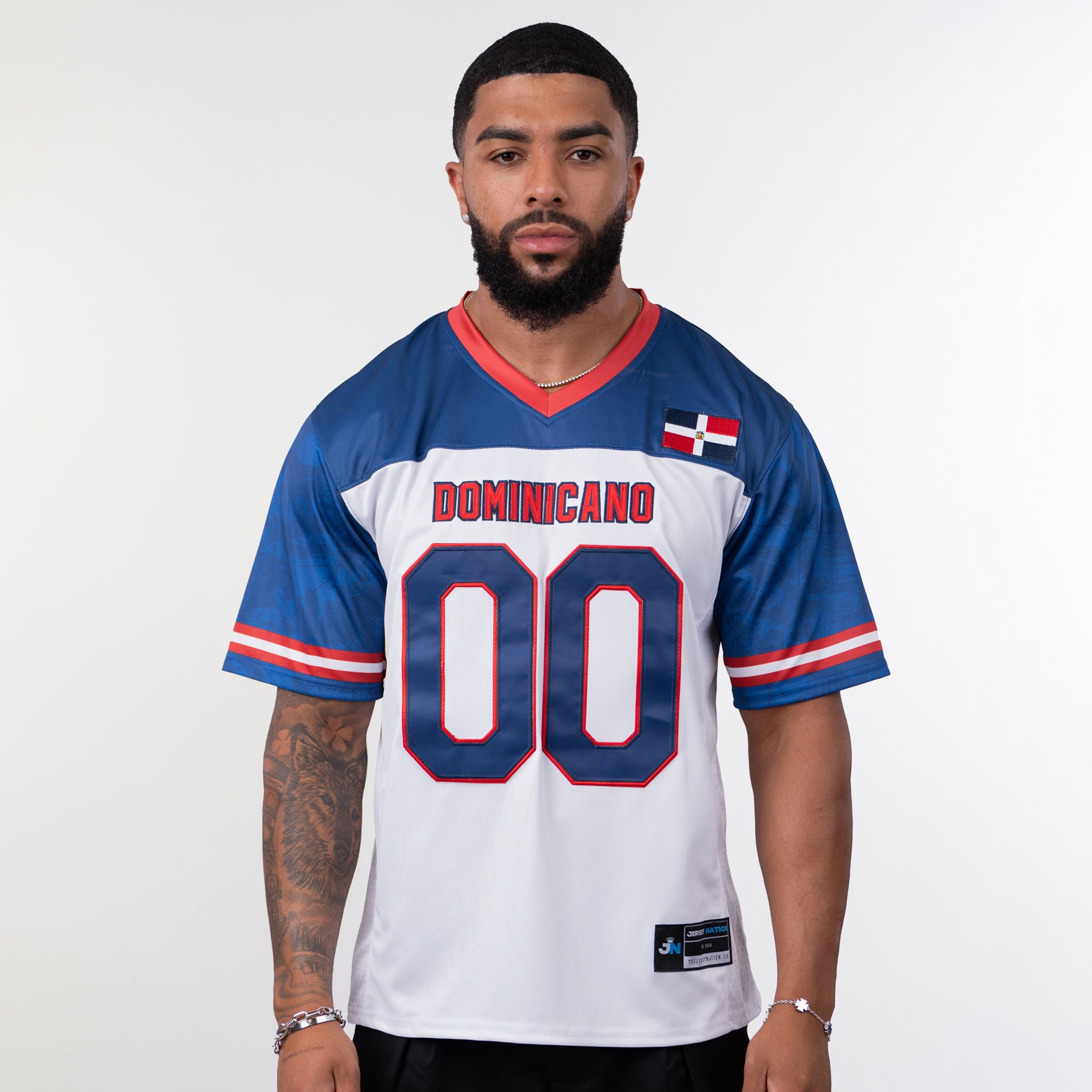 Dominican Republic Heritage Custom Football Jersey