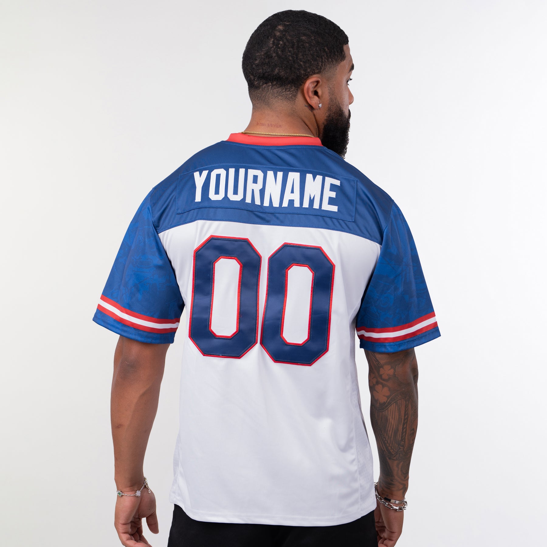 Dominican Republic Heritage Custom Football Jersey