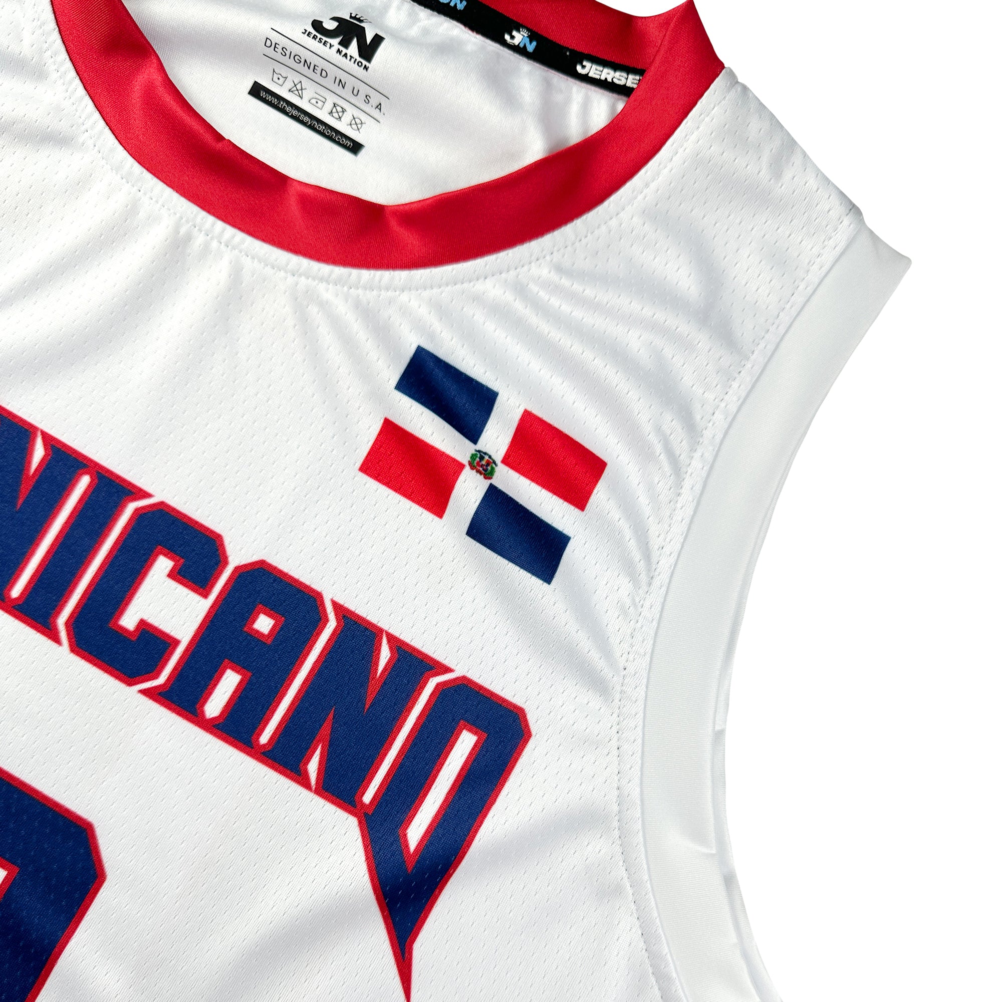 Dominican Republic White Custom Basketball Jersey