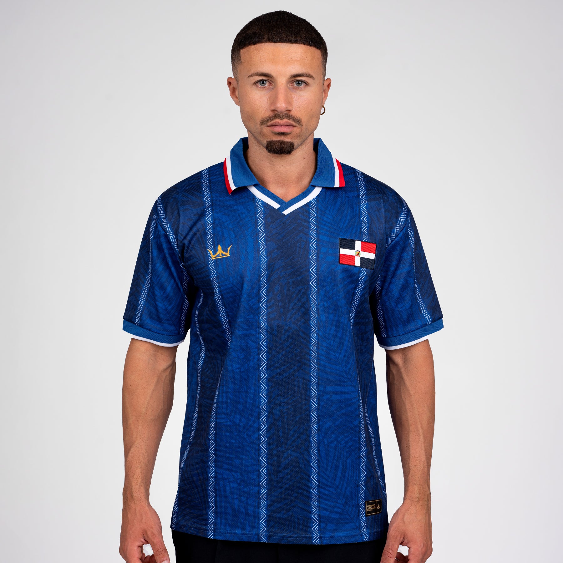 Dominican Republic Heritage Retro Custom Blue Football Jersey Model Soccer World Shirt