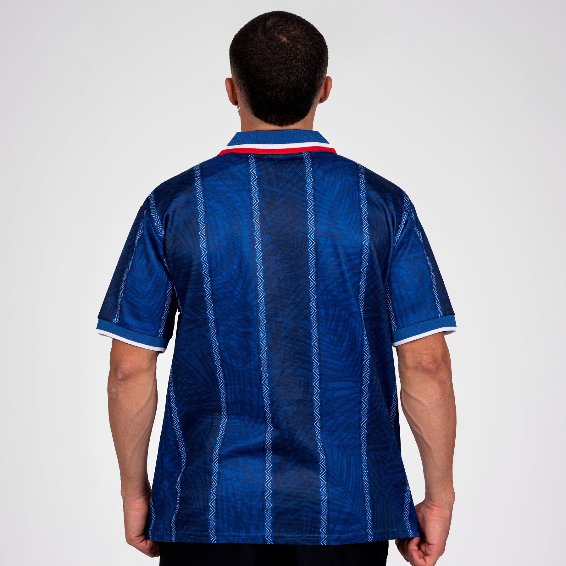 Dominican Republic Heritage Retro Custom Blue Football Jersey Model Soccer World Shirt Back