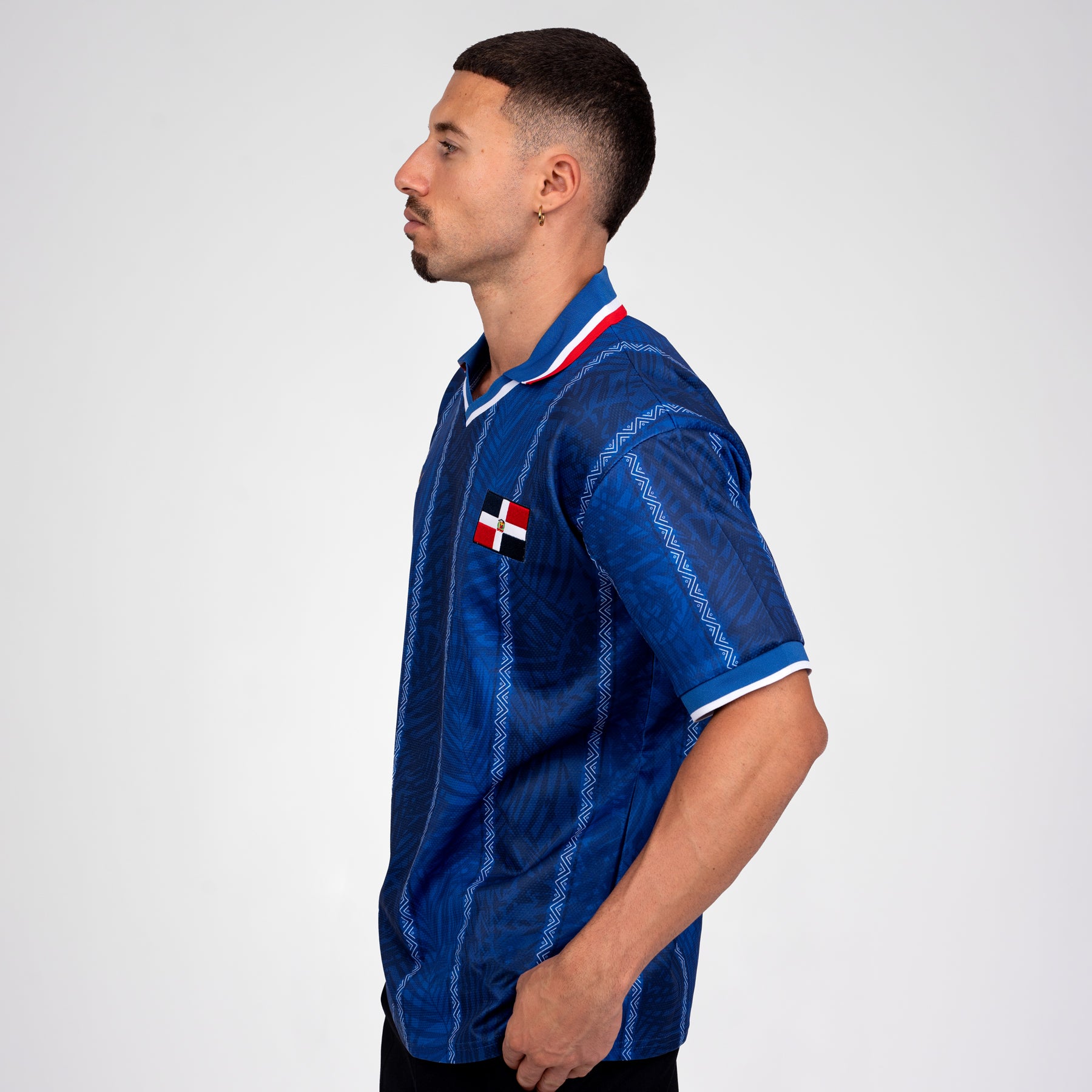 Dominican Republic Heritage Retro Custom Blue Football Jersey Model Soccer World Shirt Sleeves