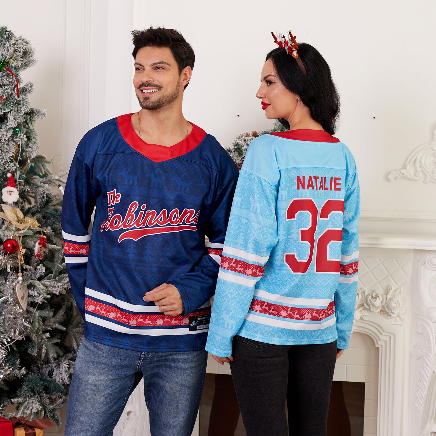 Family Christmas Custom Hockey Jersey
