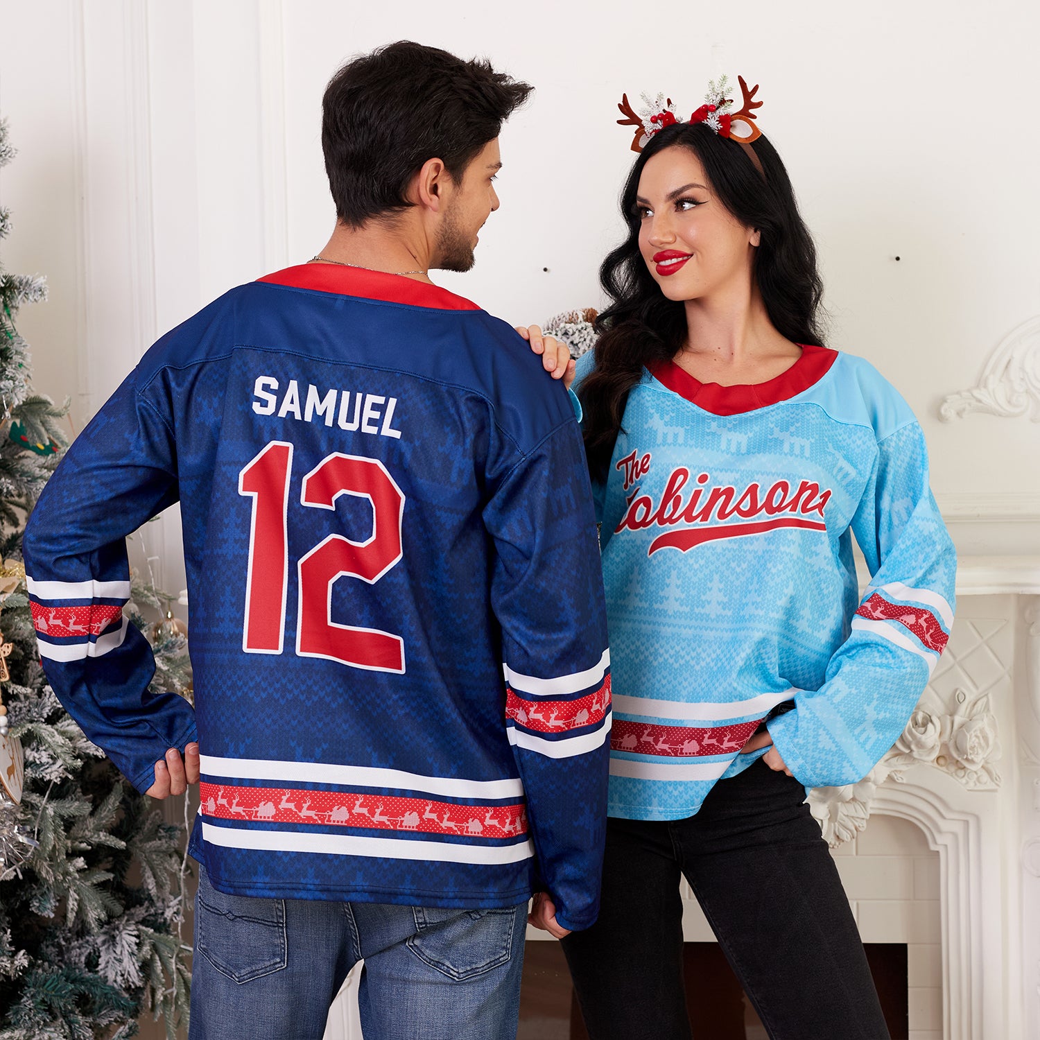 Family Christmas Custom Hockey Jersey