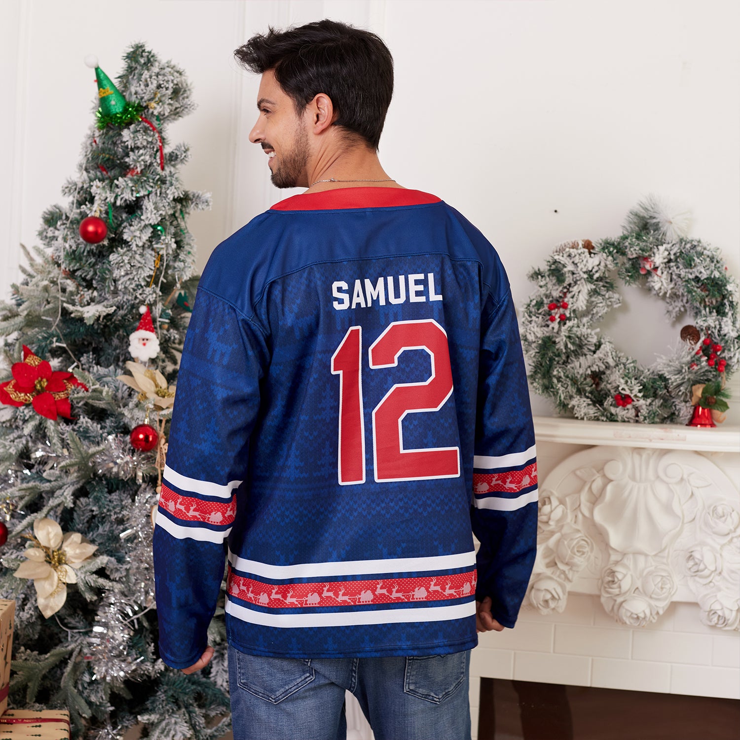 Family Christmas Custom Hockey Jersey