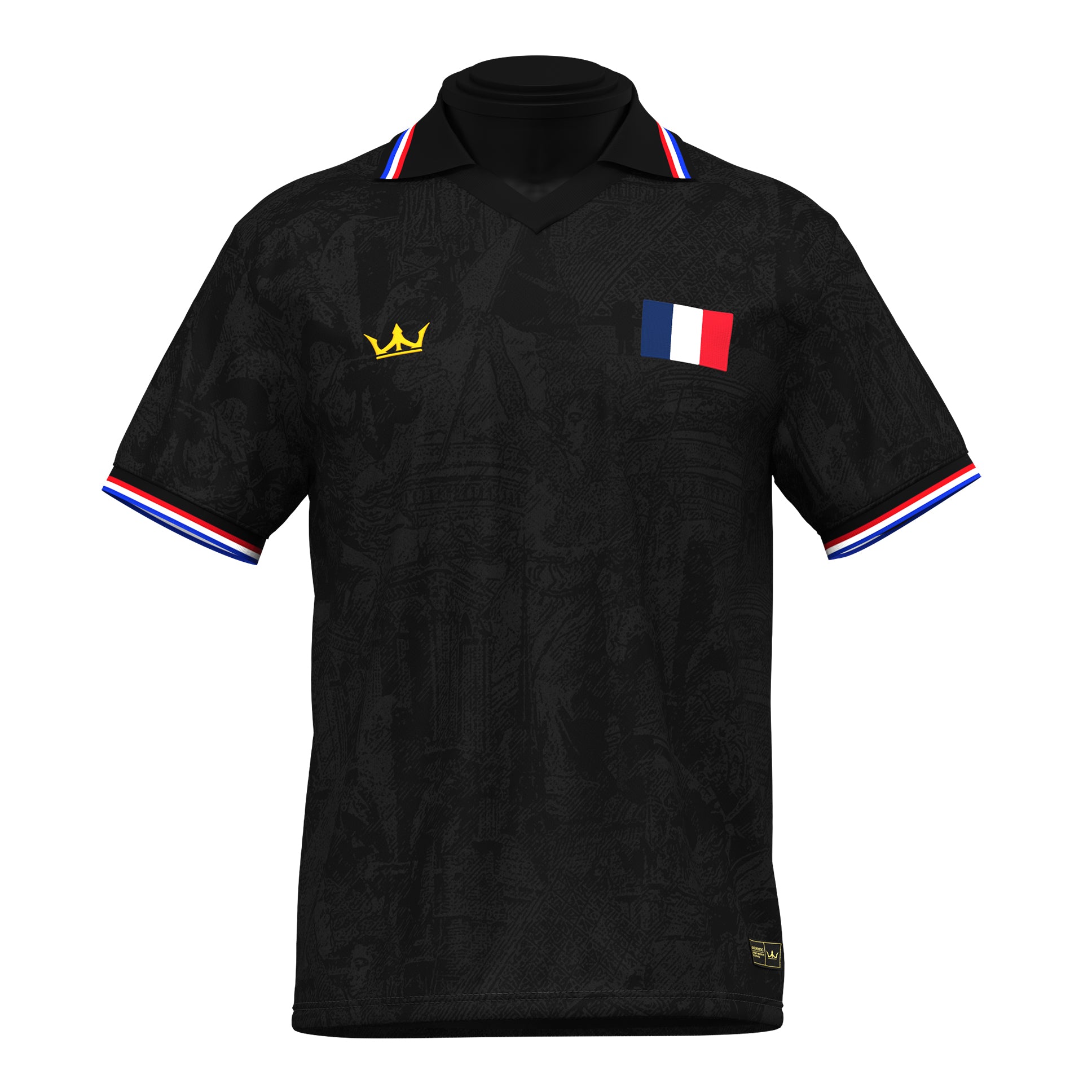 France Heritage Retro Custom Football Jersey Soccer World Black Shirt