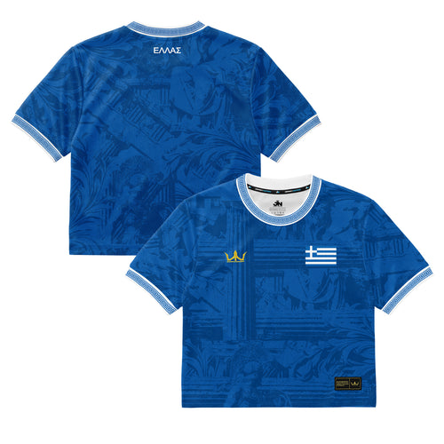 Greece Heritage Cropped Soccer Jersey