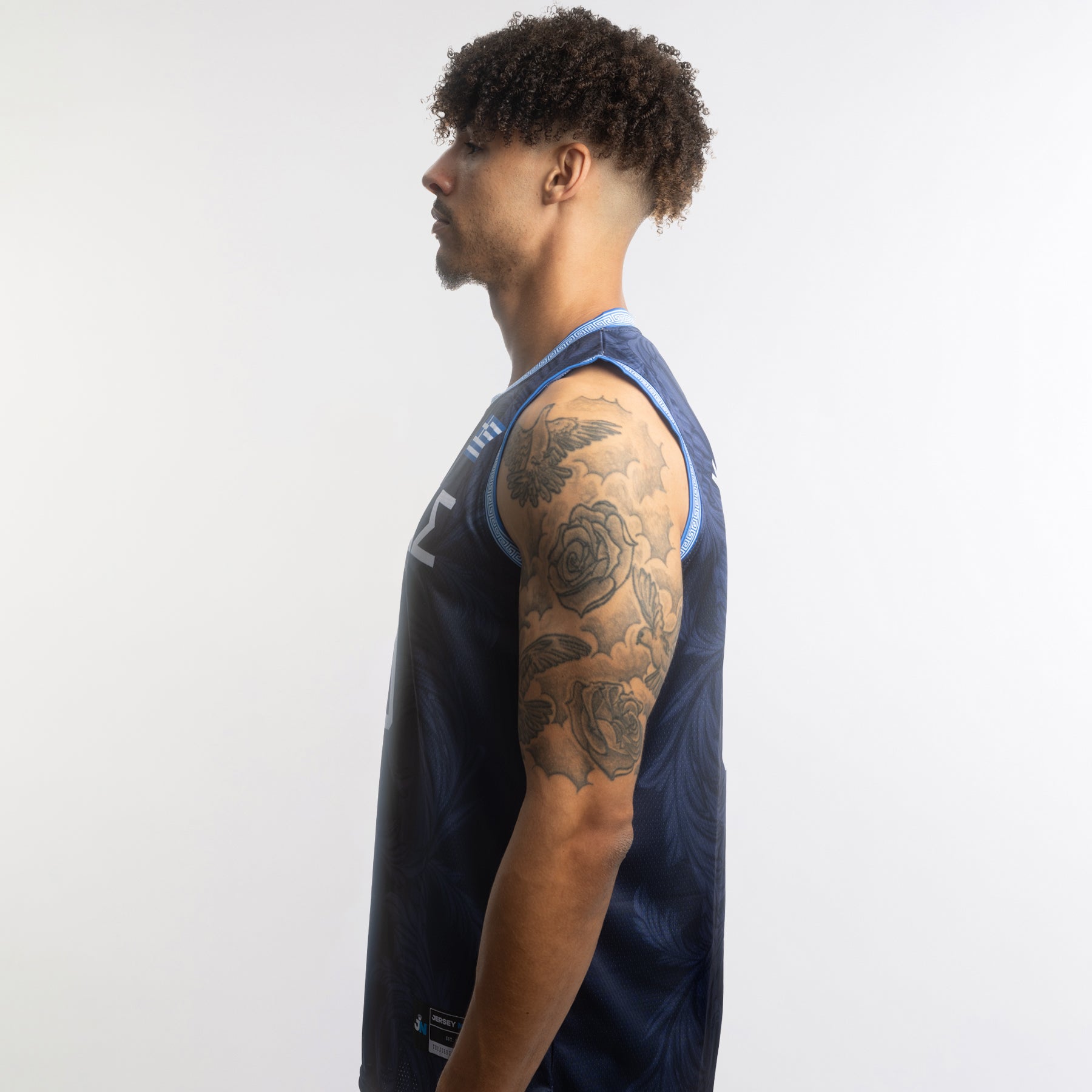 Greece Heritage Custom Basketball Jersey Model Side