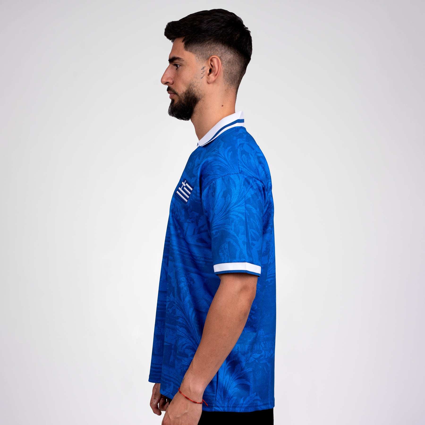 Greece Heritage Retro Custom Football Jersey World Shirt Sleeves