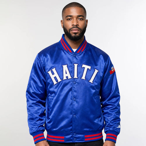 Haiti Heritage Satin Bomber Jacket