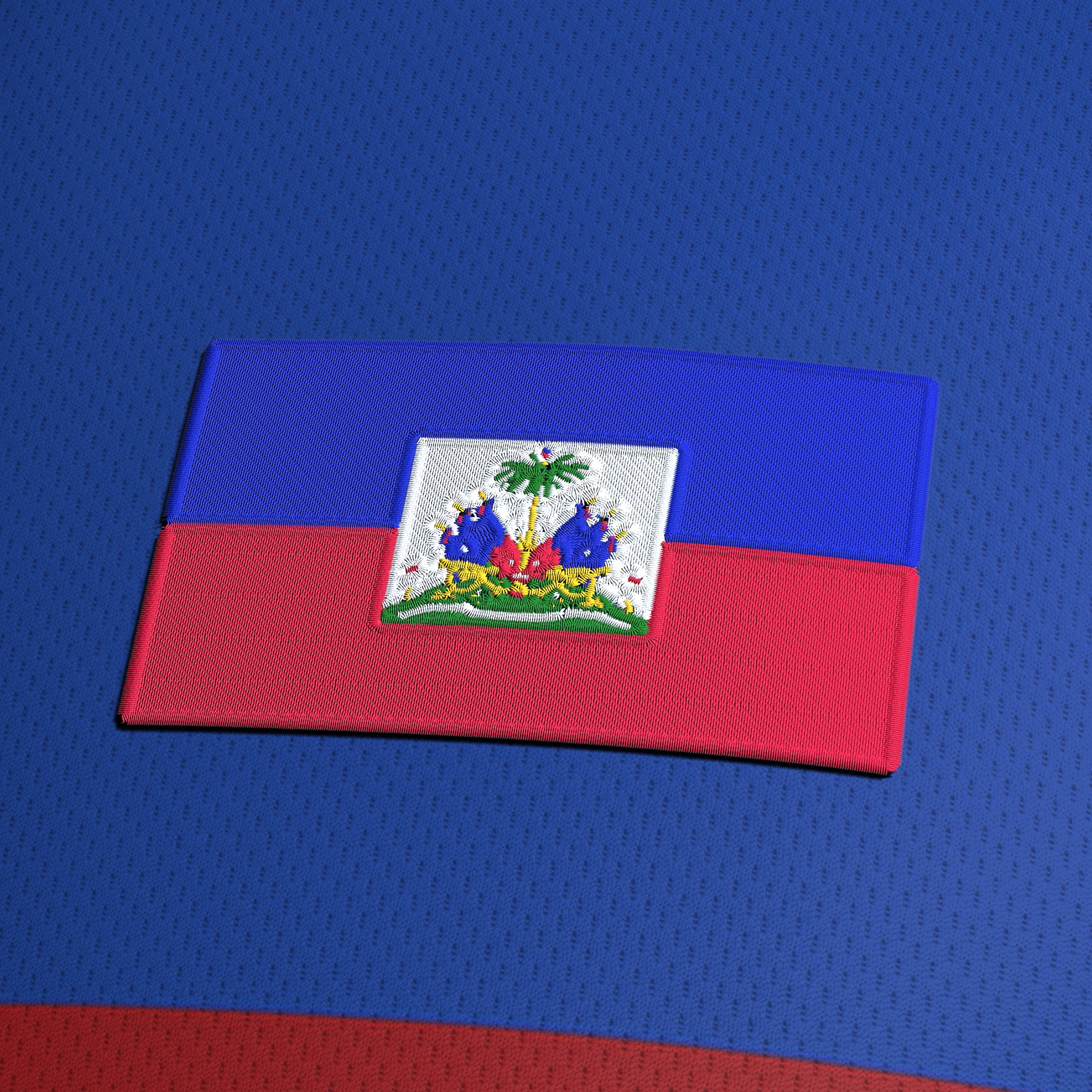 Haiti Custom Heritage Football Jersey Closeup