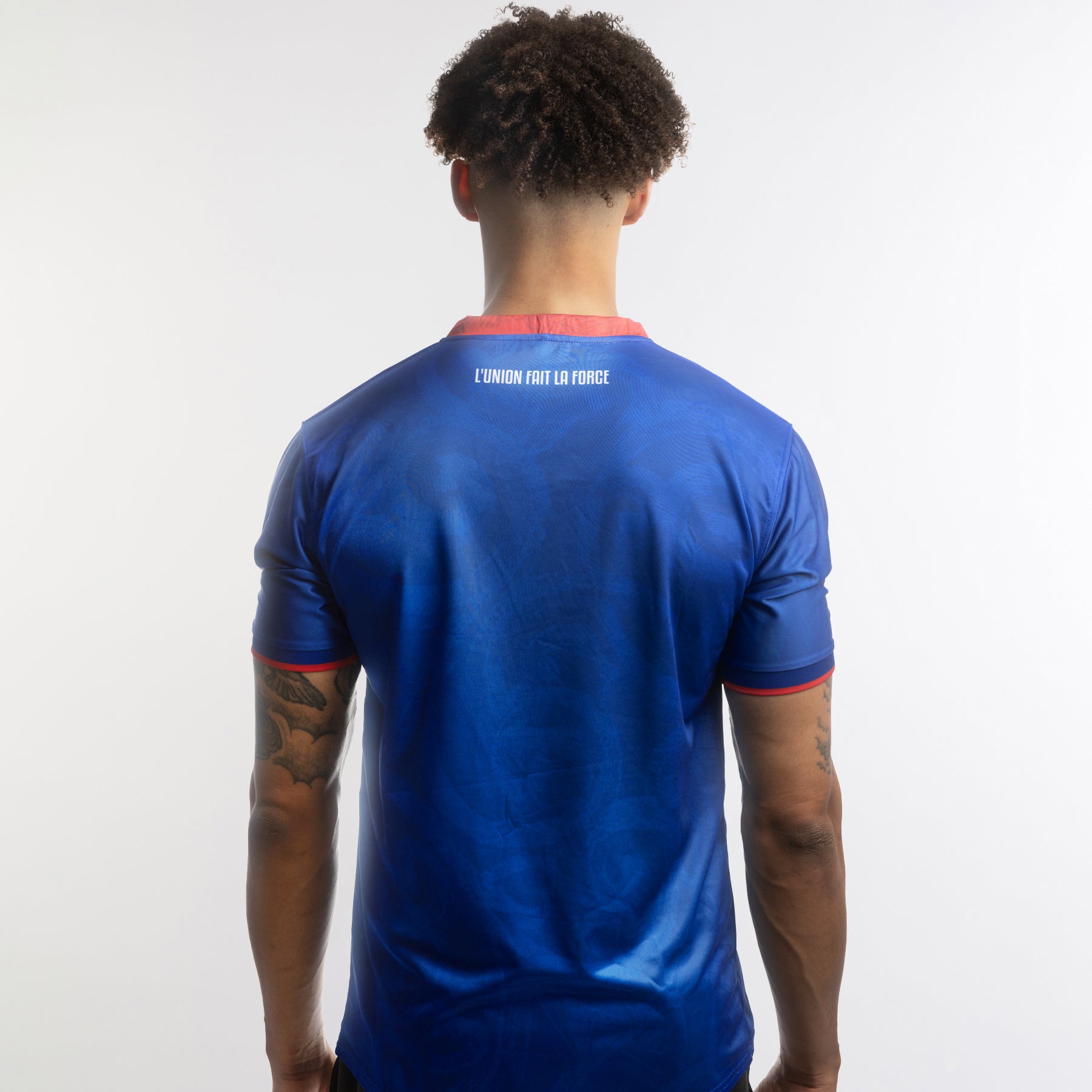 Haiti Custom Heritage Football Jersey Model Back