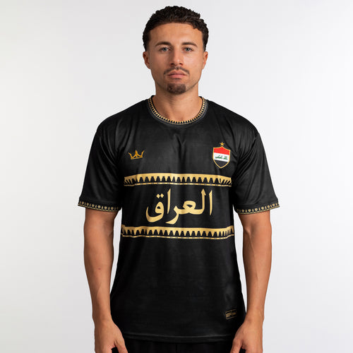 Iraq Heritage Custom Football Black Jersey Soccer Iraqi Shirt World