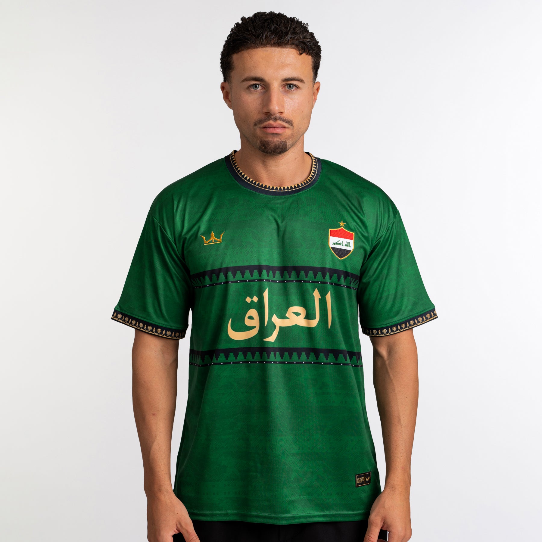 Iraq Heritage Custom Football Jersey Soccer Shirt World Iraqi Green