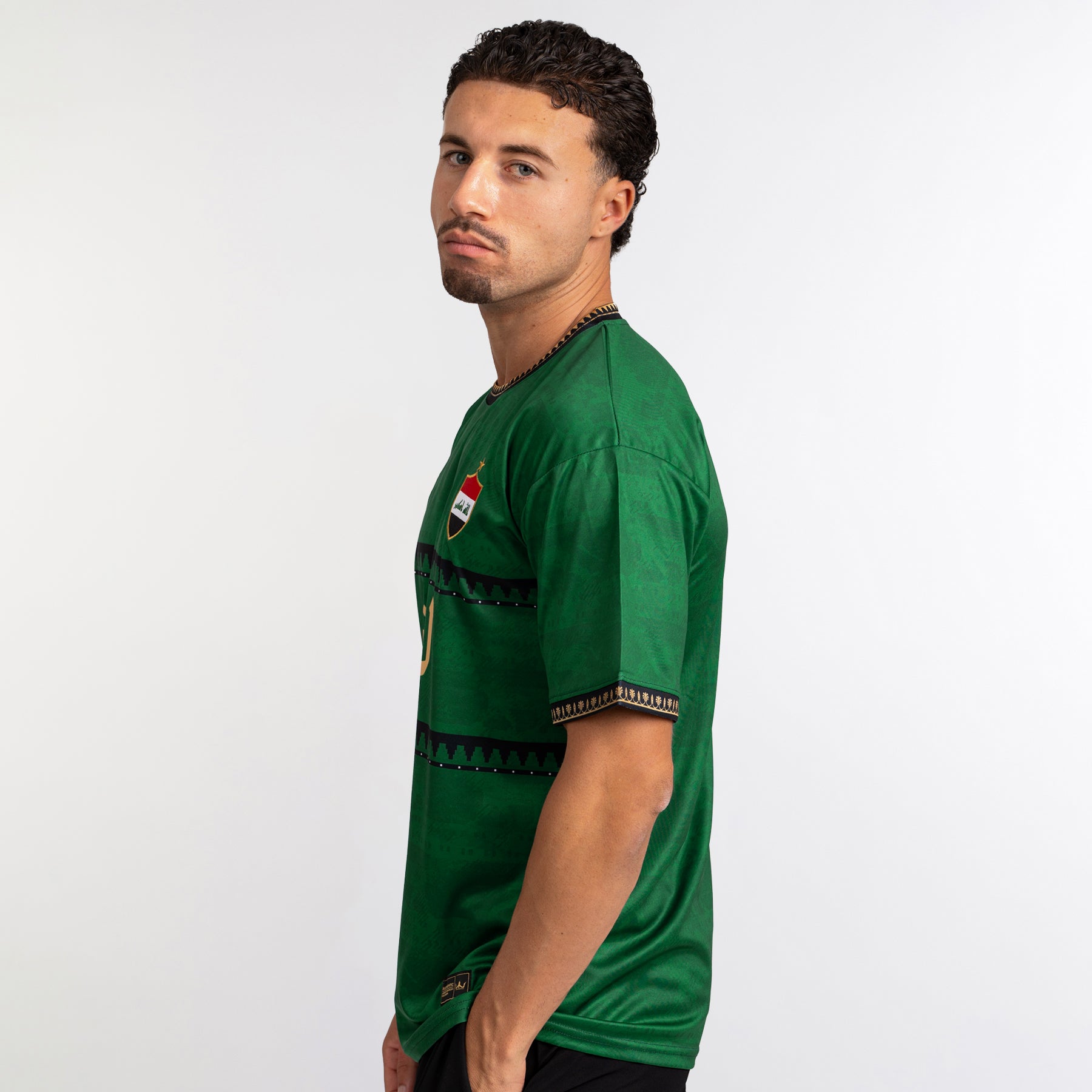 Iraq Heritage Custom Football Jersey Soccer Shirt World Iraqi Green
