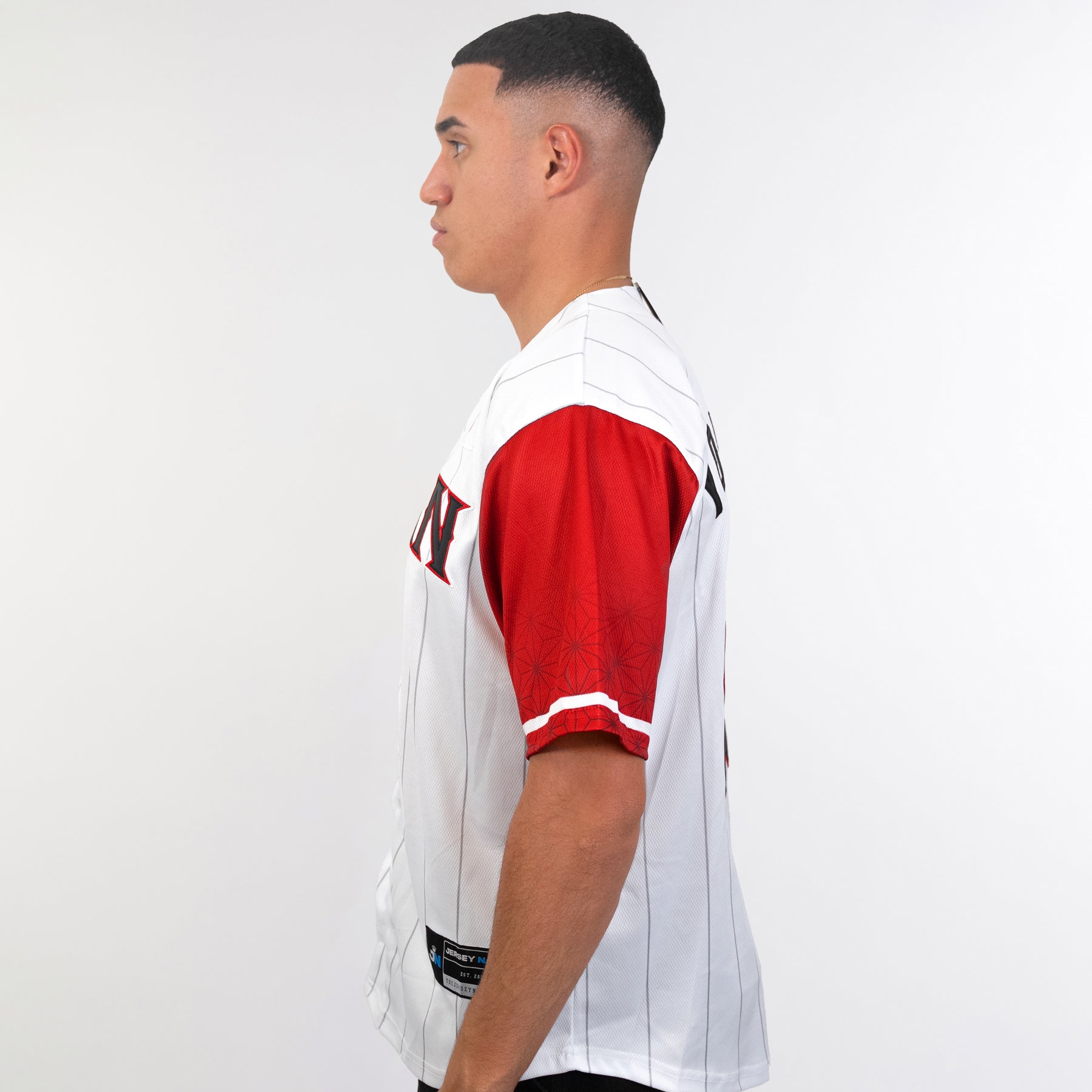 Japan Heritage Custom White Baseball Jersey Model Side