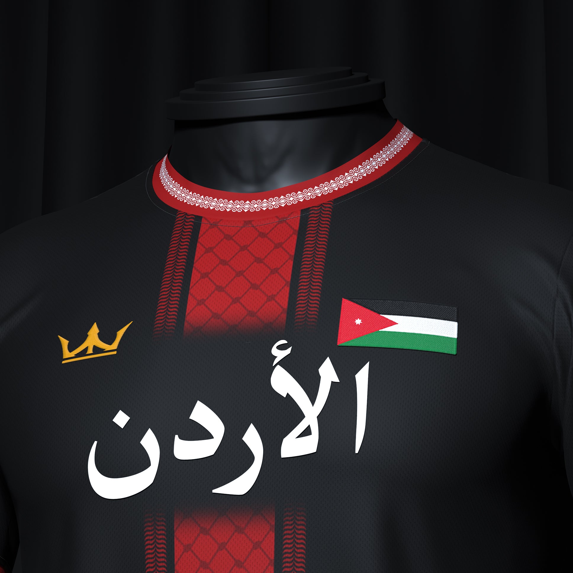 Jordan Heritage Custom Black Football Jersey Closeup