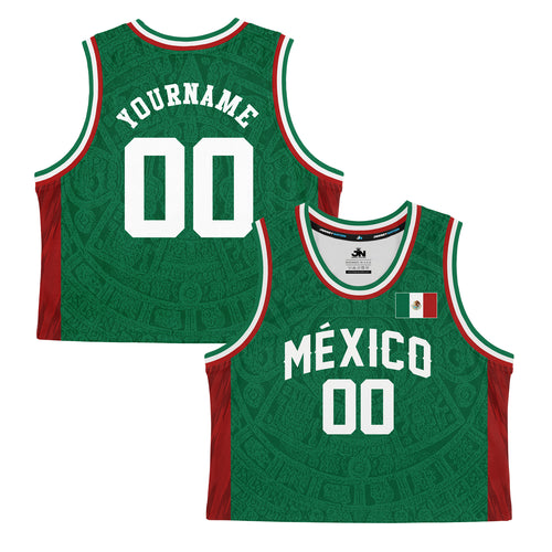Mexico Heritage Cropped Basketball Jersey Green