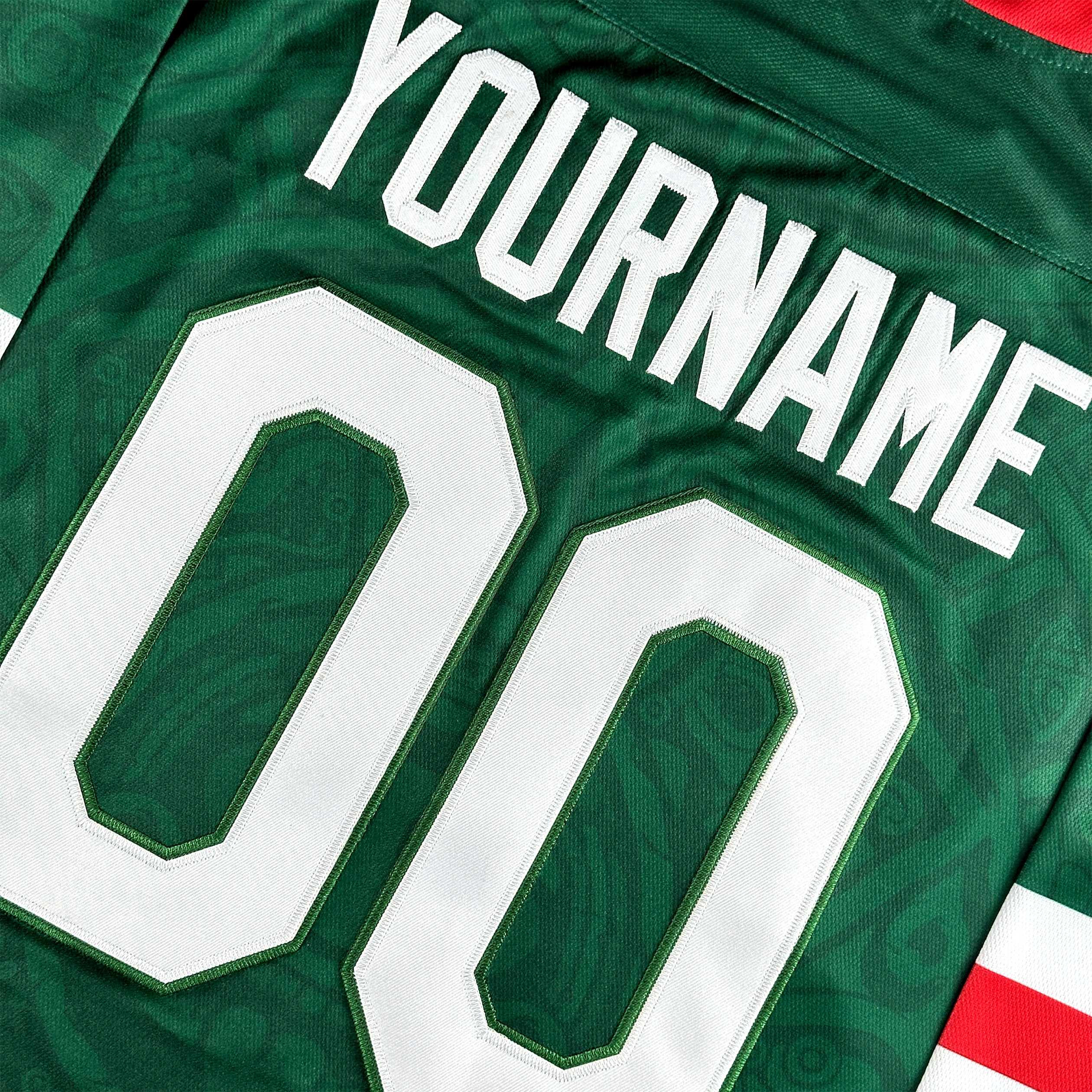Mexico Heritage Green Custom Ice Hockey Jersey Stitched