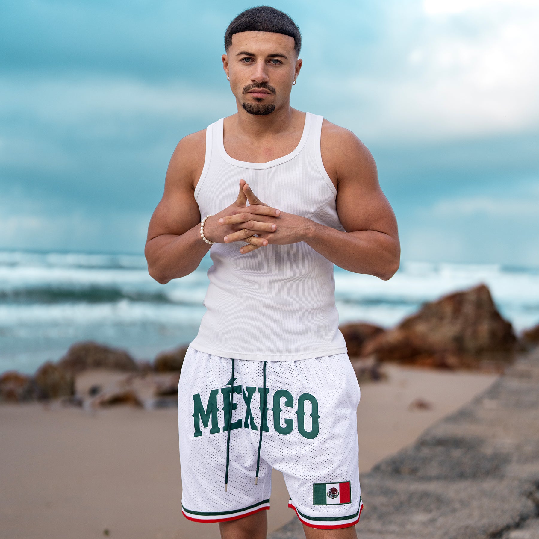 Mexico Heritage White Basketball Shorts