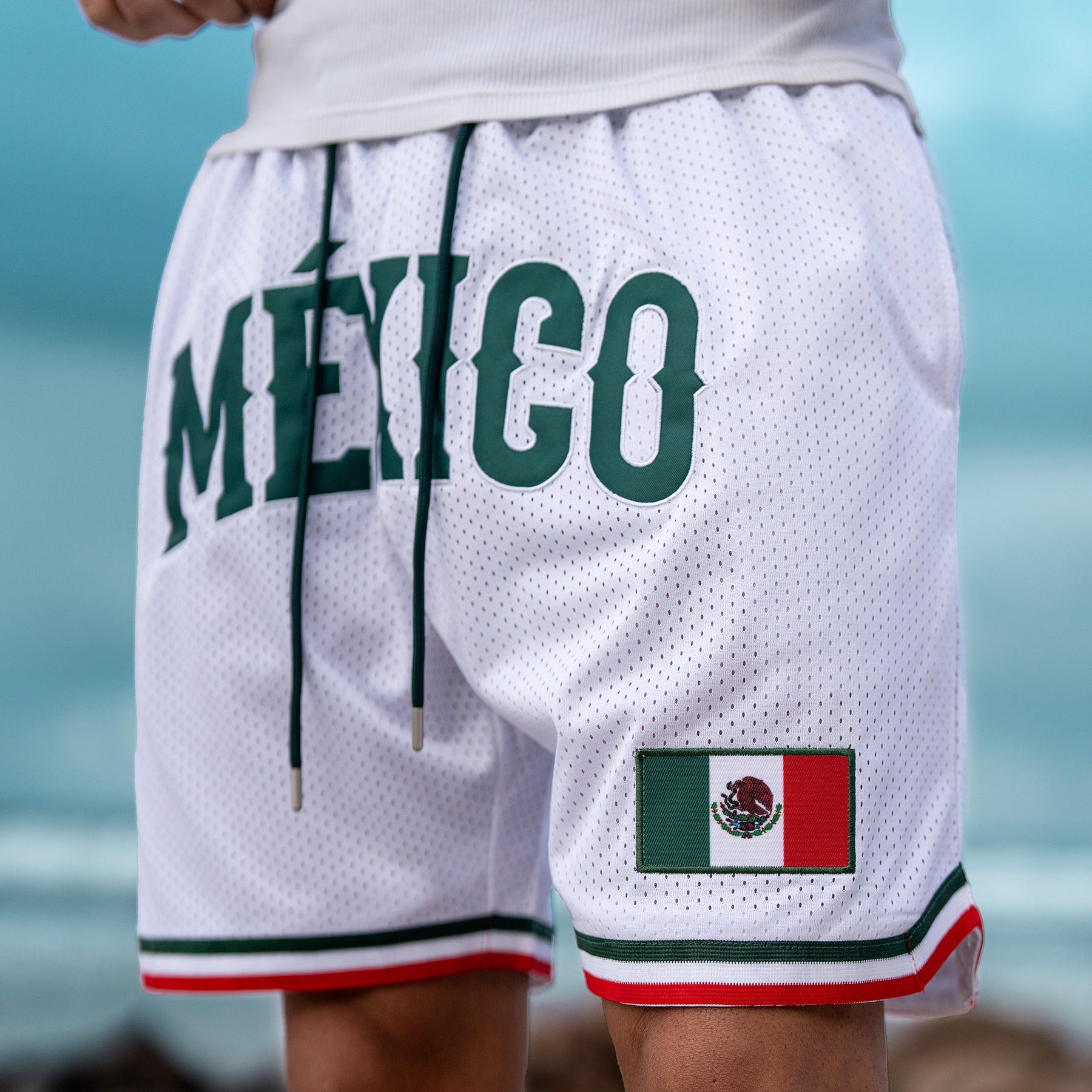 Mexico Heritage White Basketball Shorts
