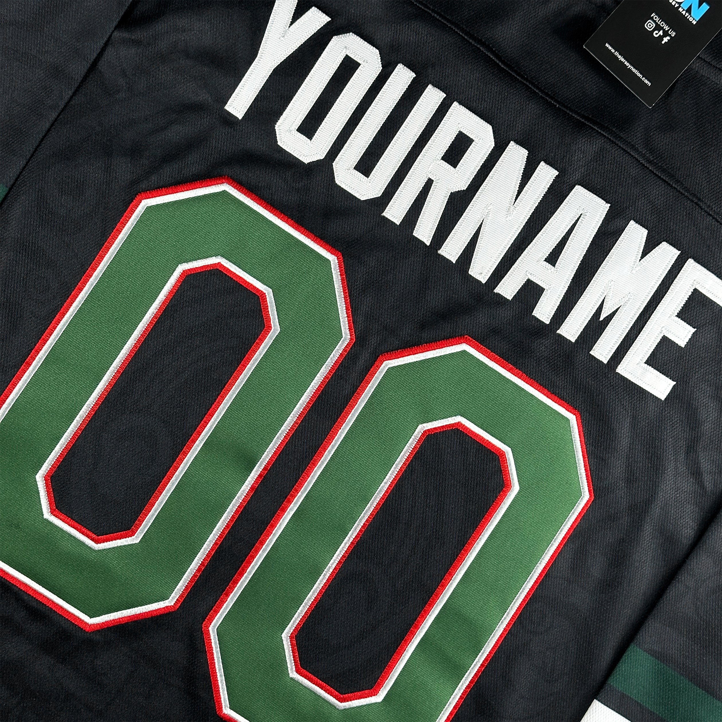 Mexico Heritage Black Custom Hockey Jersey Stitched