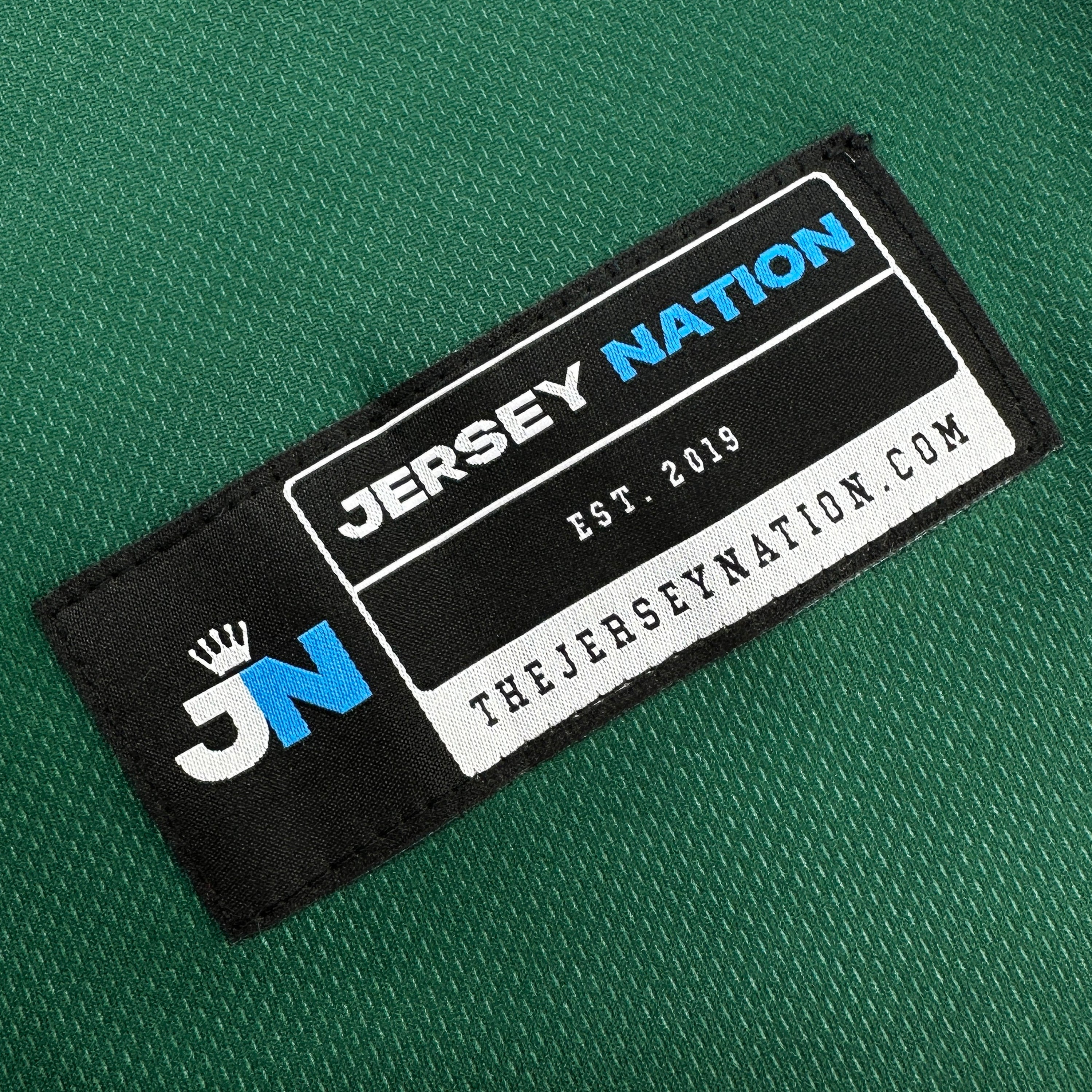 Mexico Heritage Custom Baseball Jersey Green Closeup Embroidered 