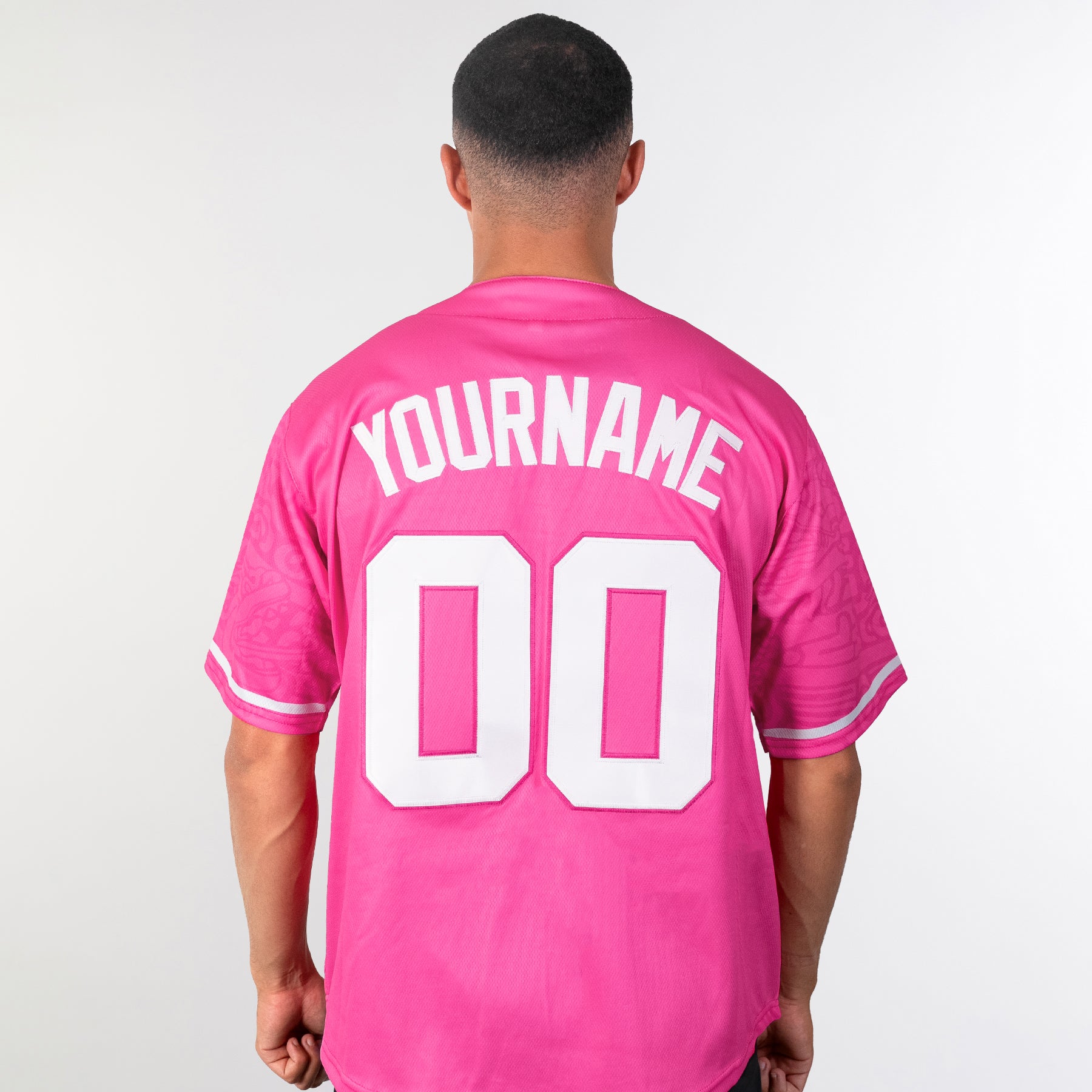 Mexico Heritage Custom Pink Baseball Jersey Model Styling Customized Back