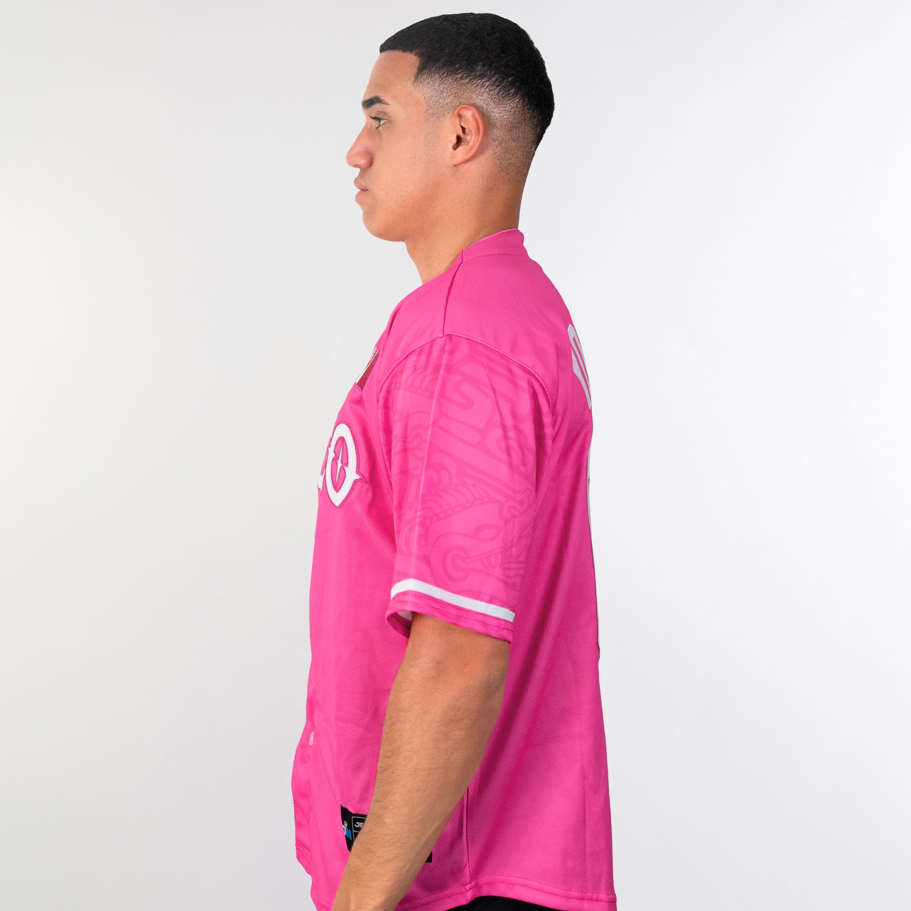 Mexico Heritage Custom Pink Baseball Jersey Model Styling Sleeves