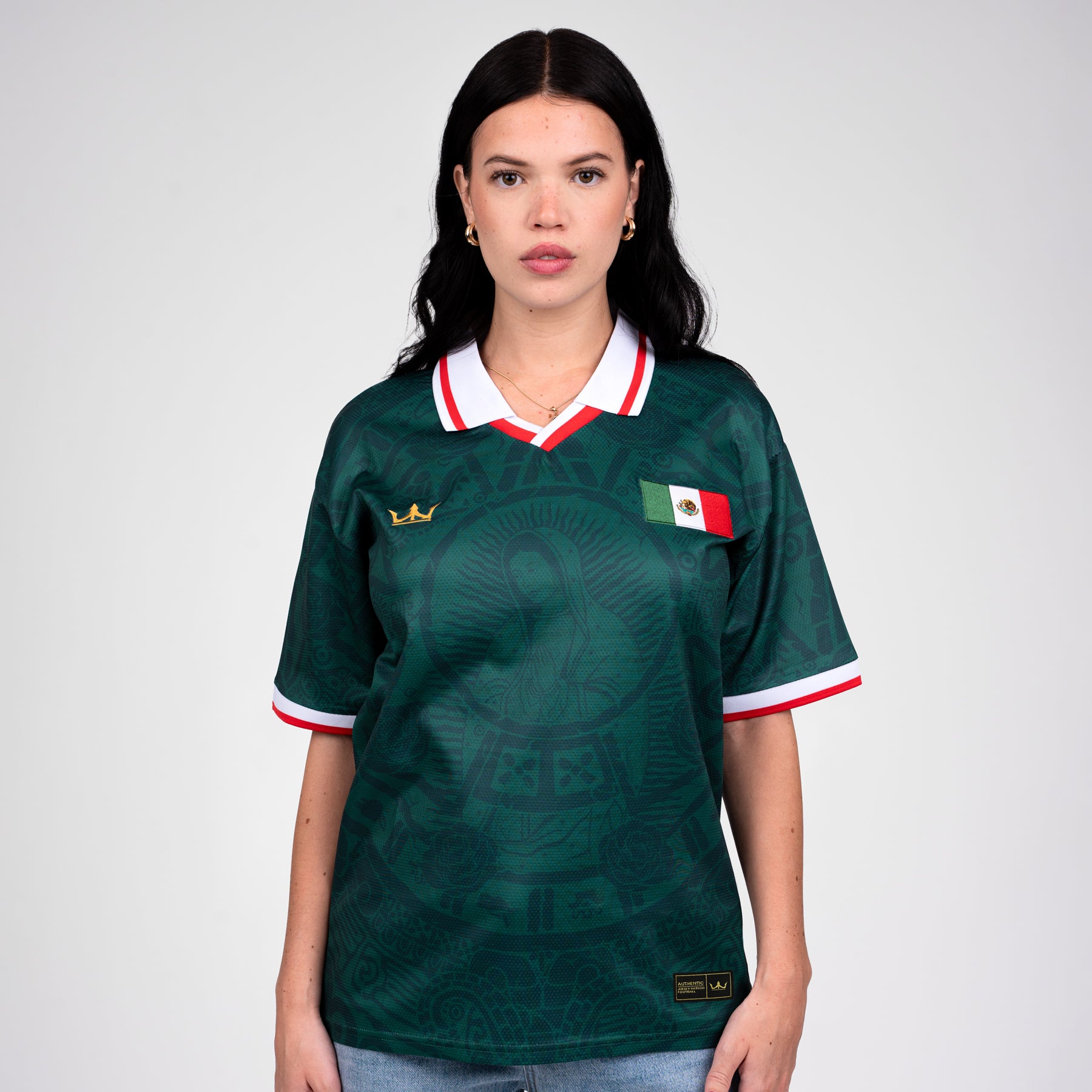 Mexico Heritage Retro Custom Football Jersey Womens World Soccer Mexican Shirt Lady of Guadalupe