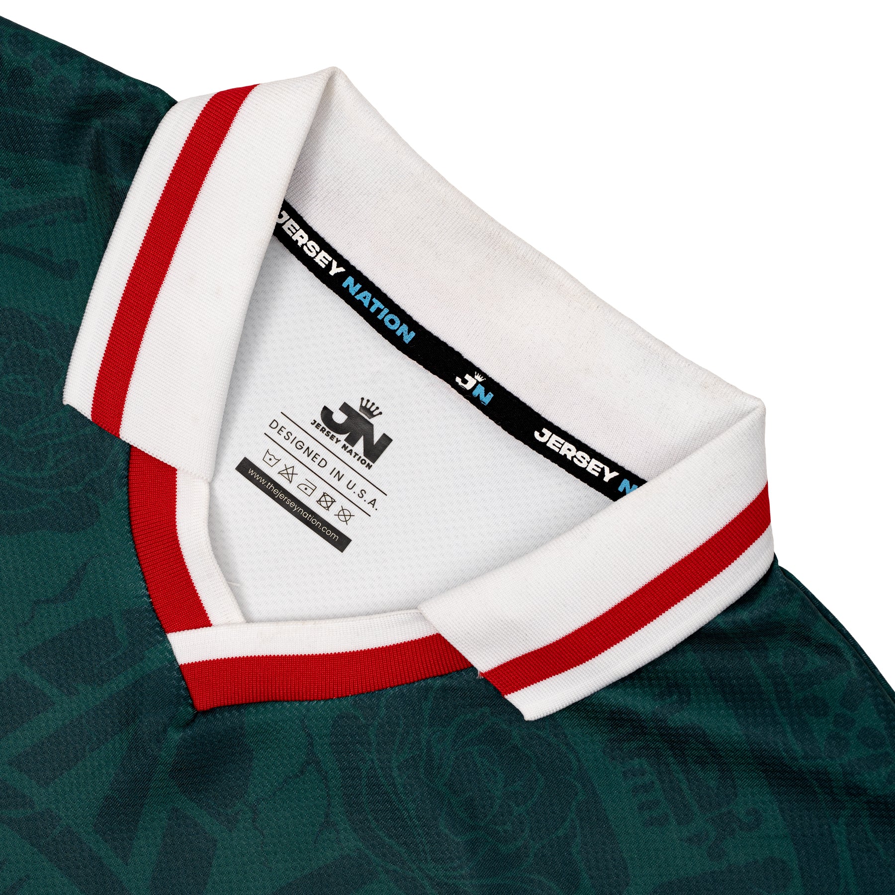 Mexico Heritage Retro Custom Green Football Jersey Collar Throwback