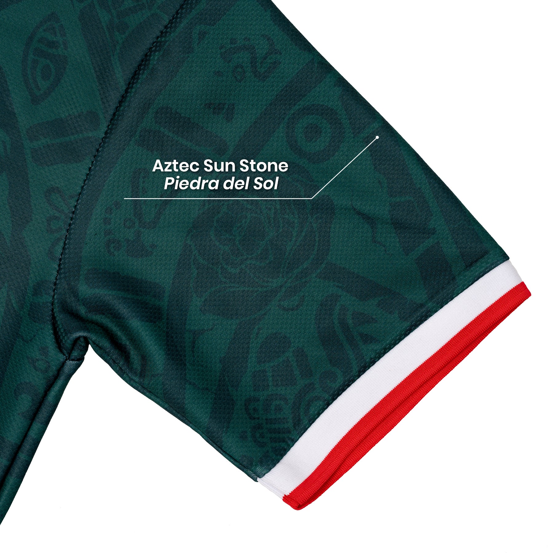 Mexico Heritage Retro Custom Green Football Jersey Sleeves Details