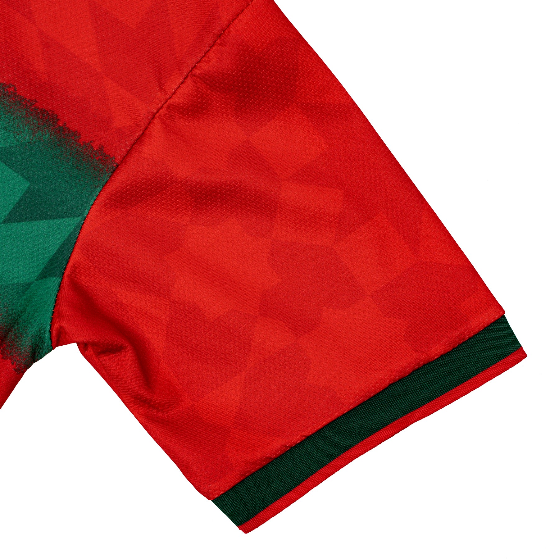 Morocco Heritage Retro Custom Football Jersey World Soccer Shirt Moroccan Closeup Sleeves